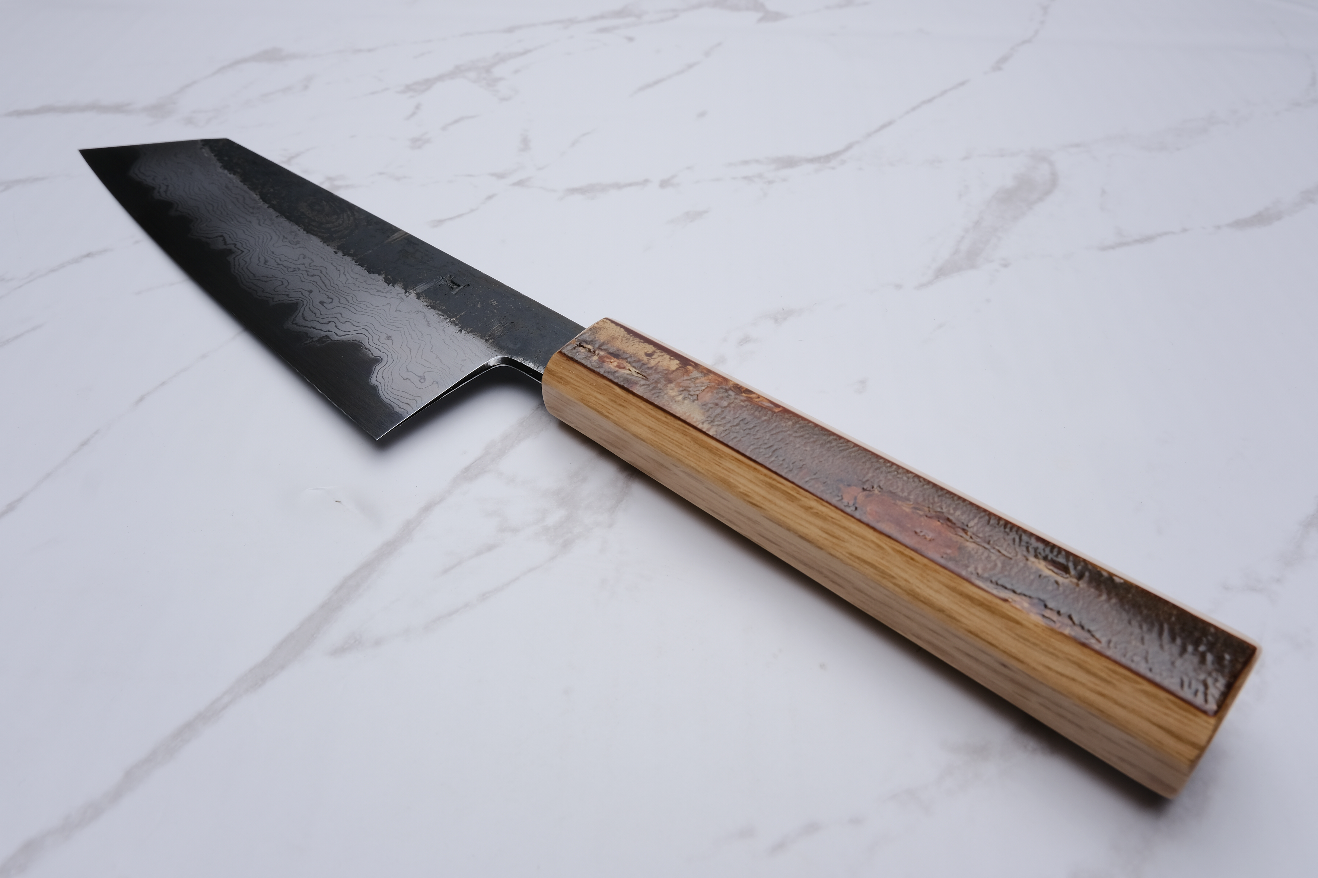 HADO Sumi 180 mm Bunka Blue #1 Damascus