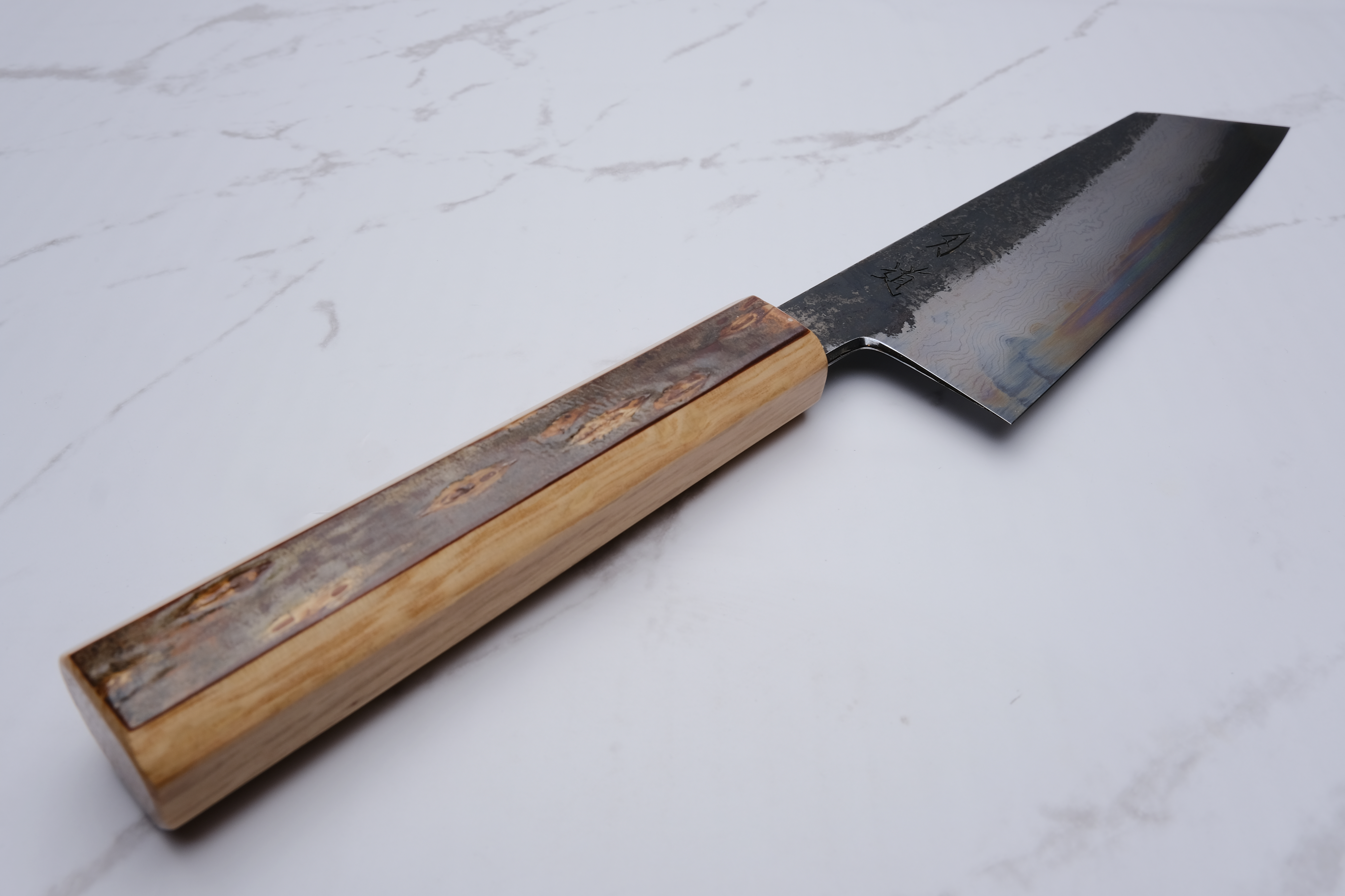 HADO Sumi 180 mm Bunka Blue #1 Damascus