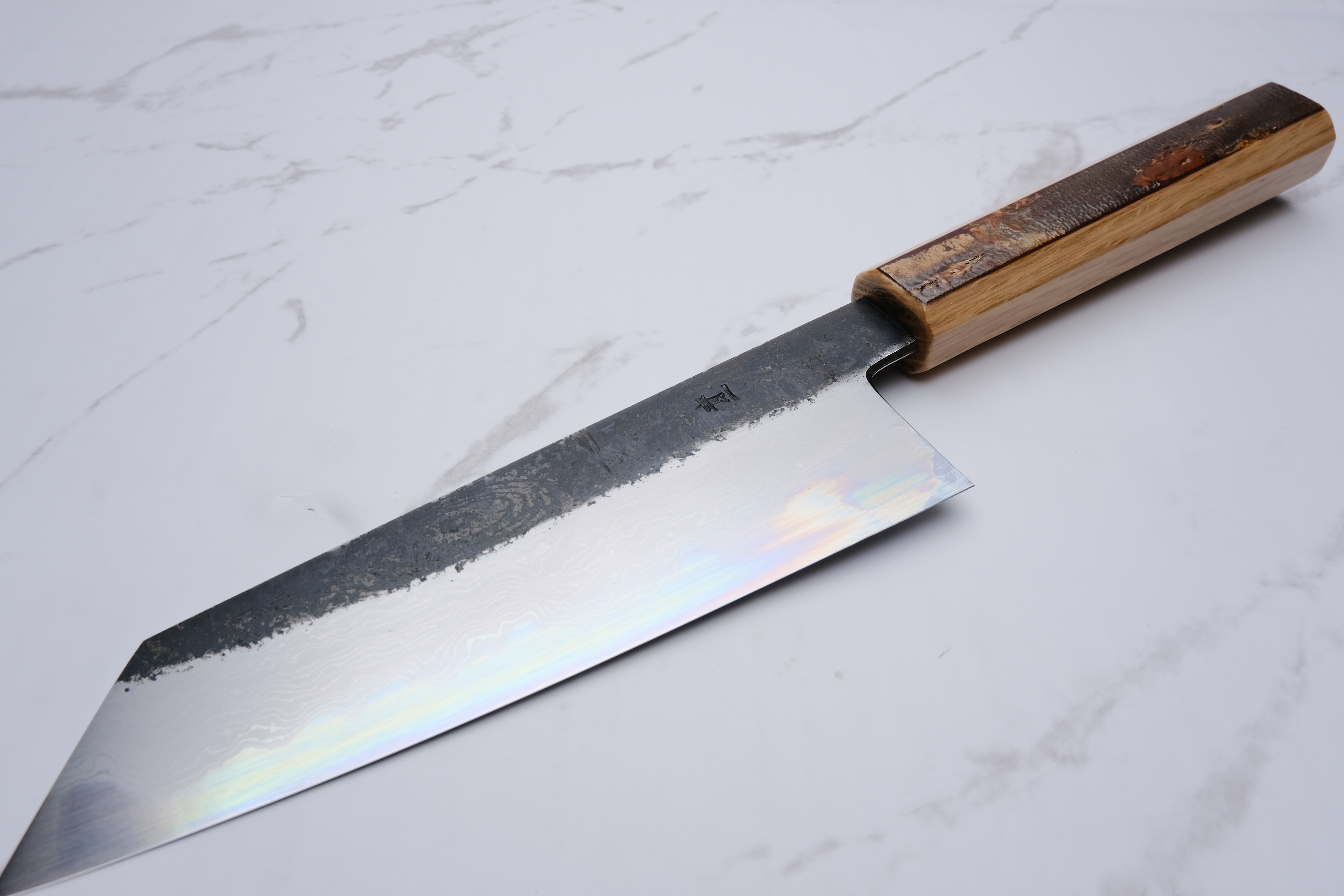 HADO Sumi 180 mm Bunka Blue #1 Damascus