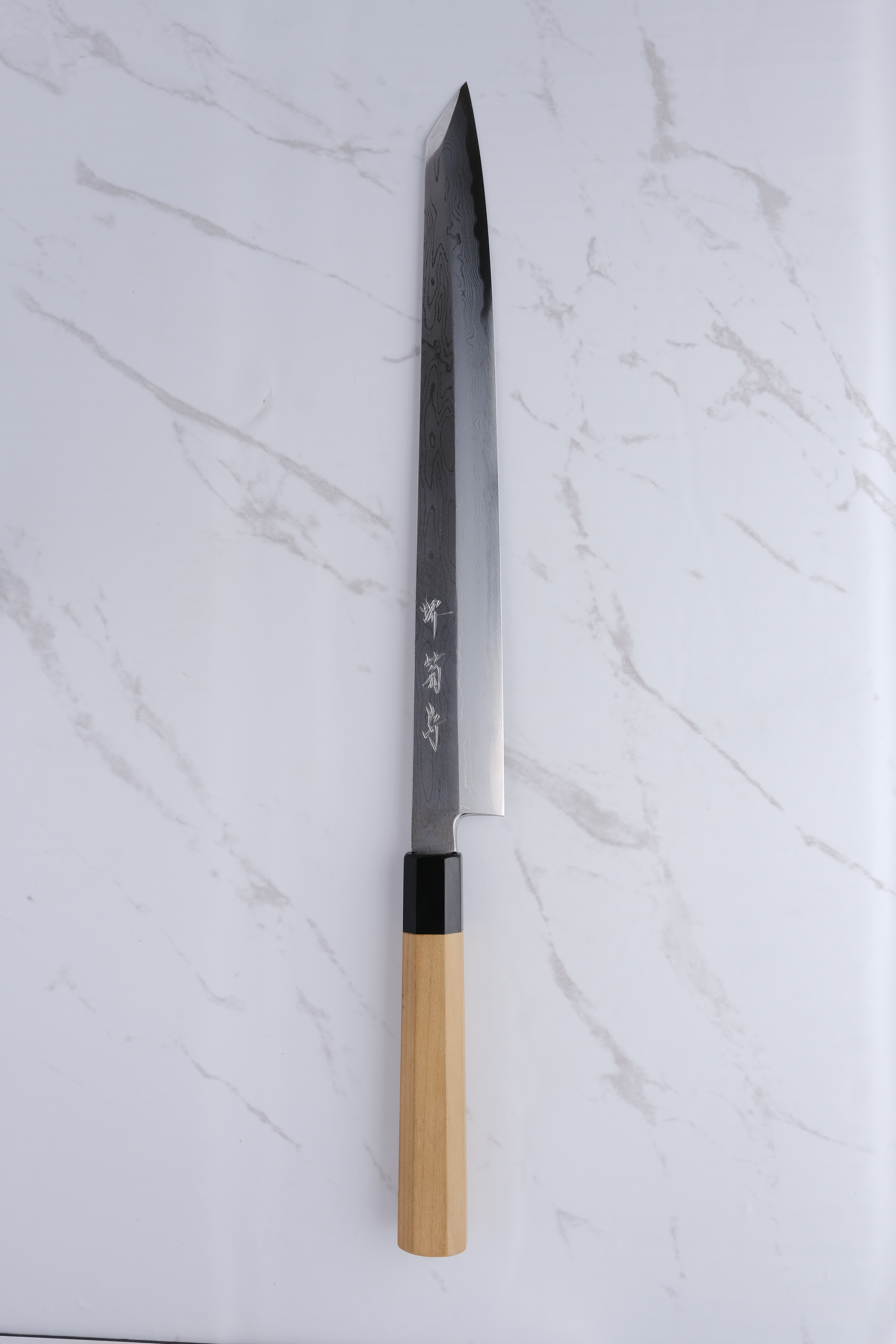 Sakai Kikumori 300mm. Kiritsuke Yanagiba Damast – Weiß #1