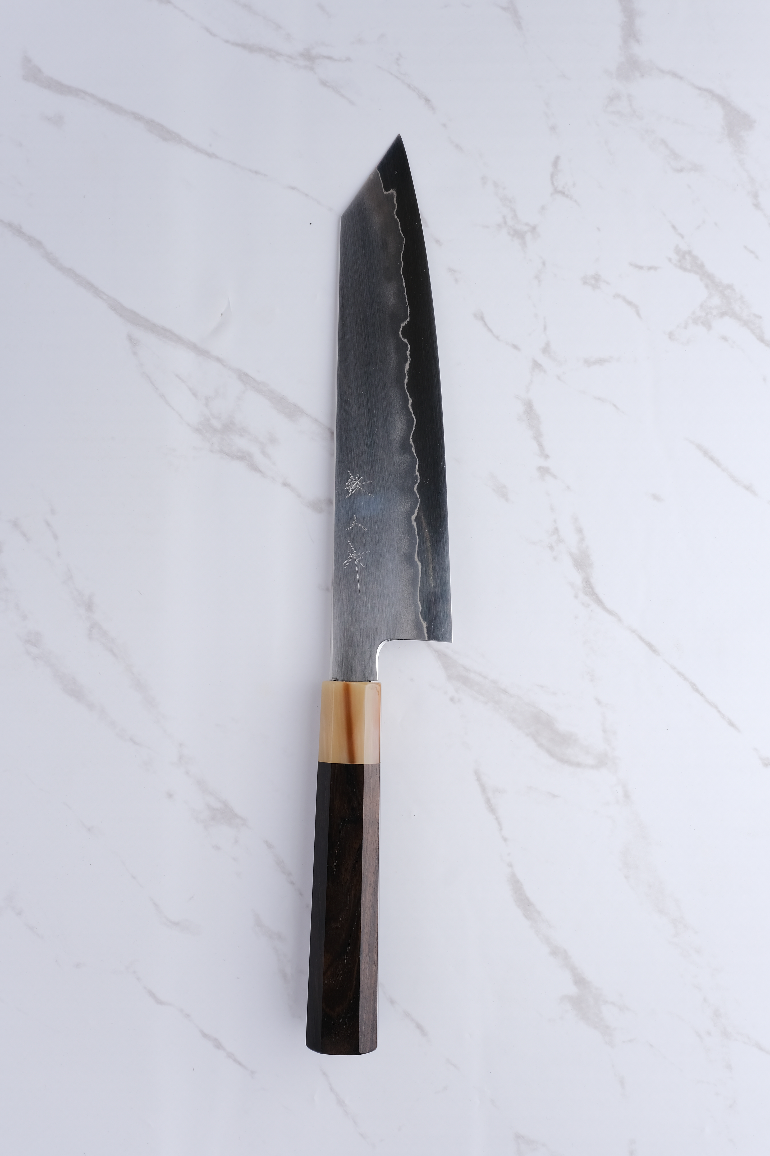 Tetsujin Hamono Ginsan Ukiba 210mm. Kiritsuke Gyuto – Ebenholz