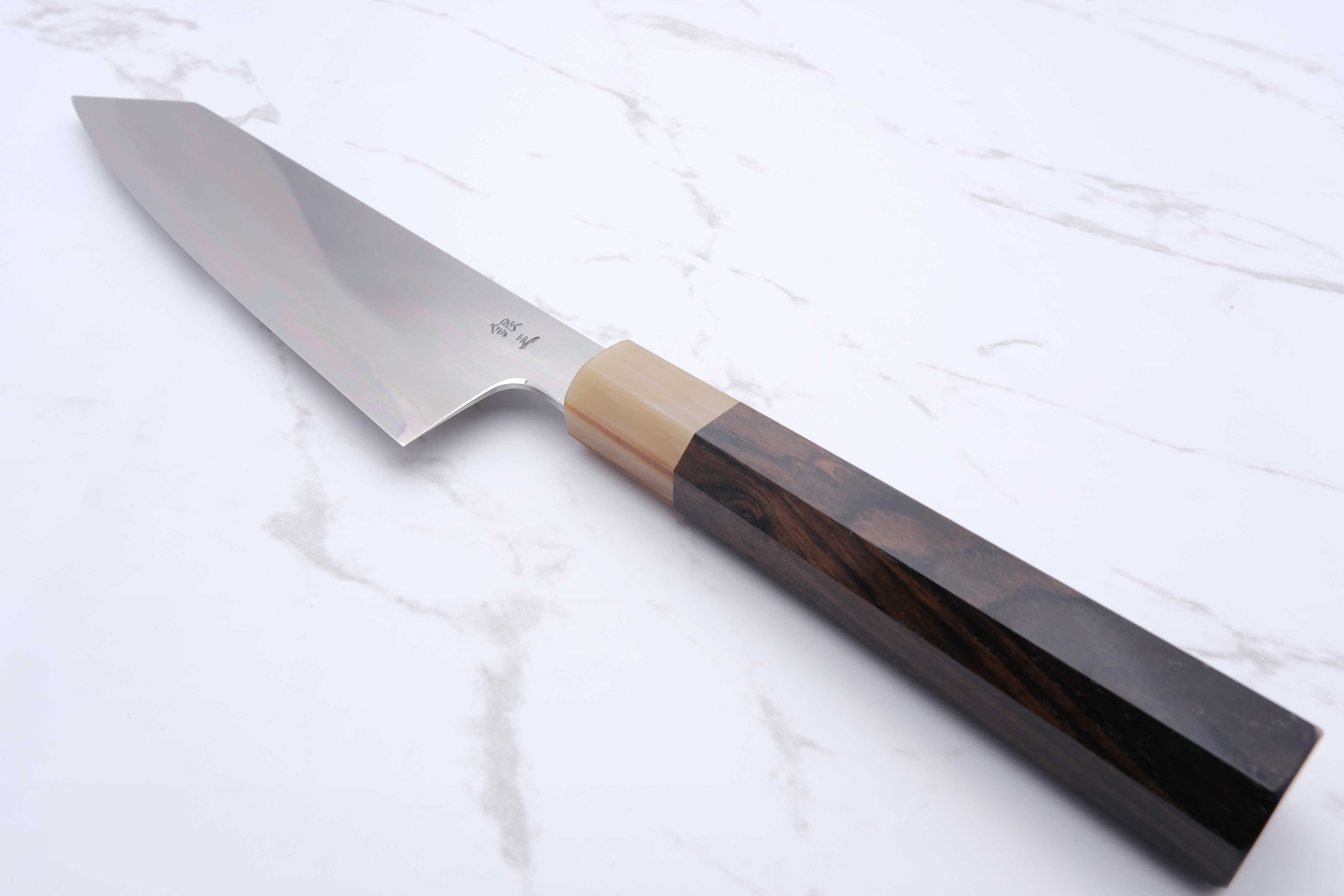 Tetsujin Hamono Ginsan Ukiba 210mm. Kiritsuke Gyuto – Ebenholz