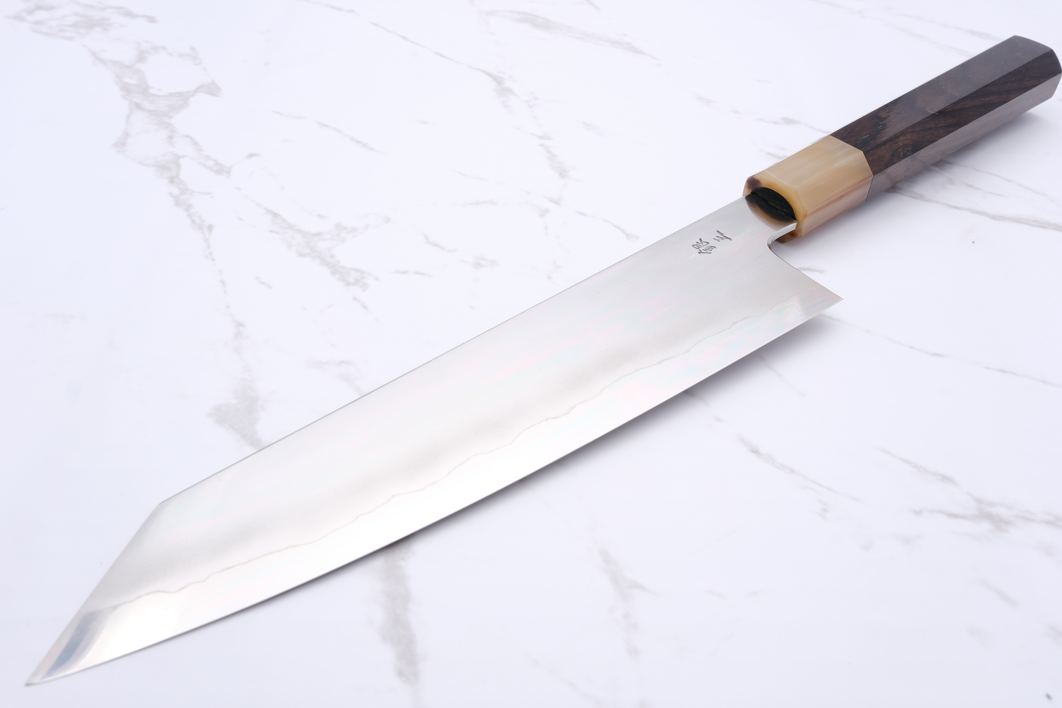 Tetsujin Hamono Ginsan Ukiba 210mm. Kiritsuke Gyuto – Ebenholz