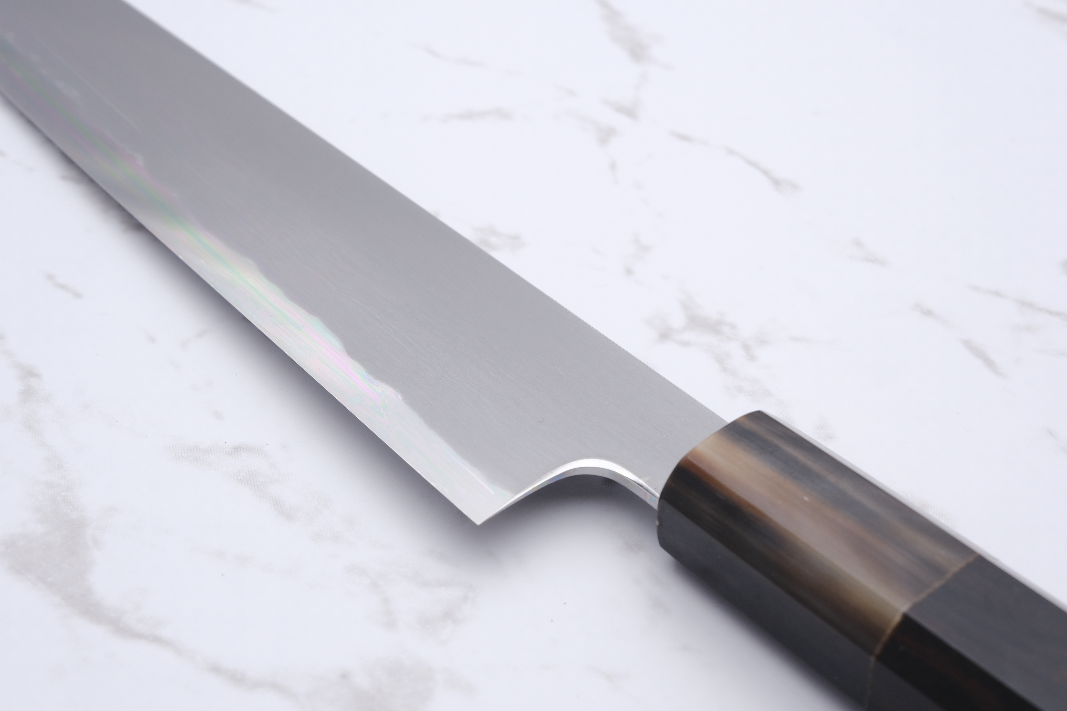 Tetsujin Hamono Blue #2 240mm.Kiritsuke Sujihiki - Ebenholz