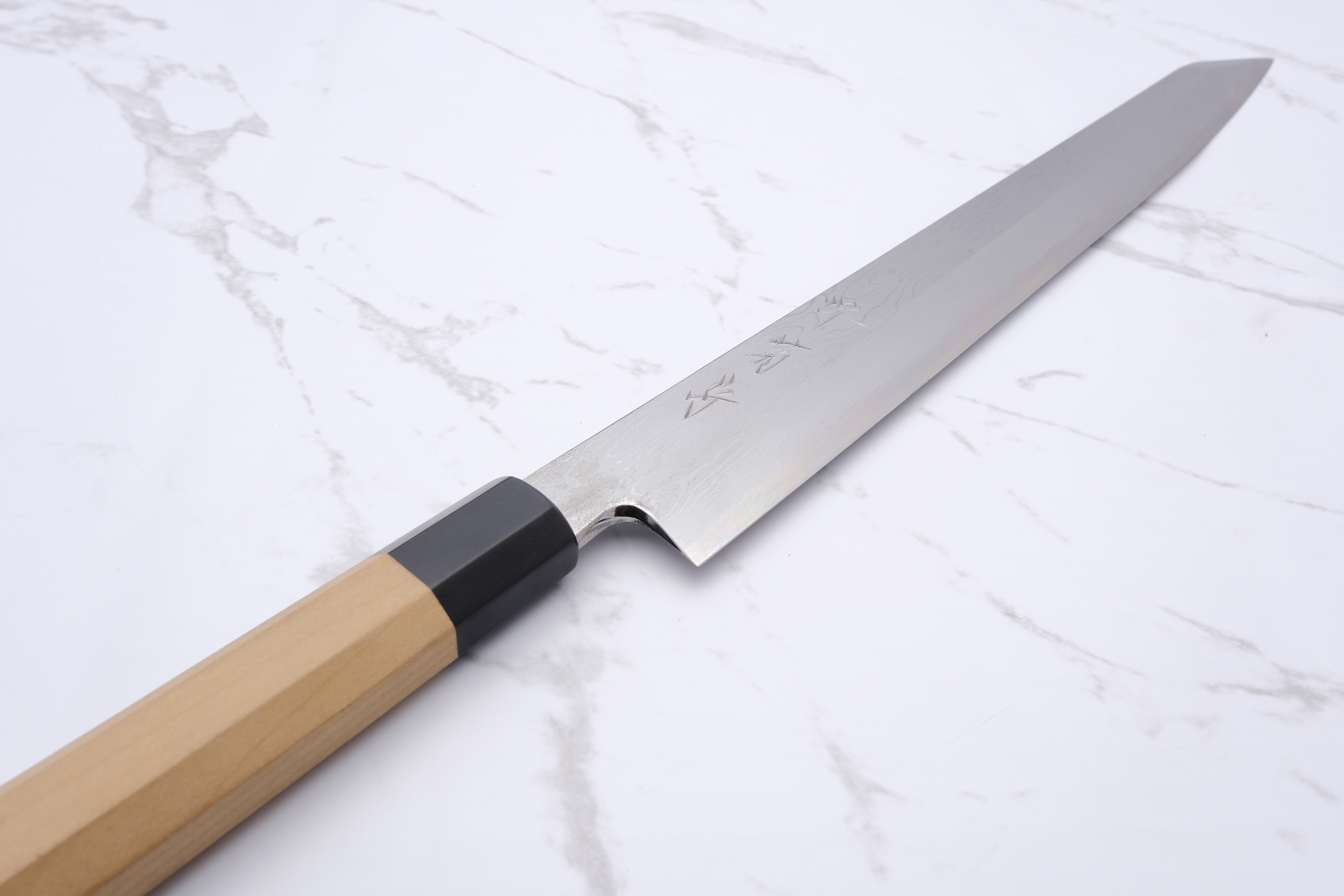 Sakai Kikumori 300mm. Kiritsuke Yanagiba Damast – Weiß #1