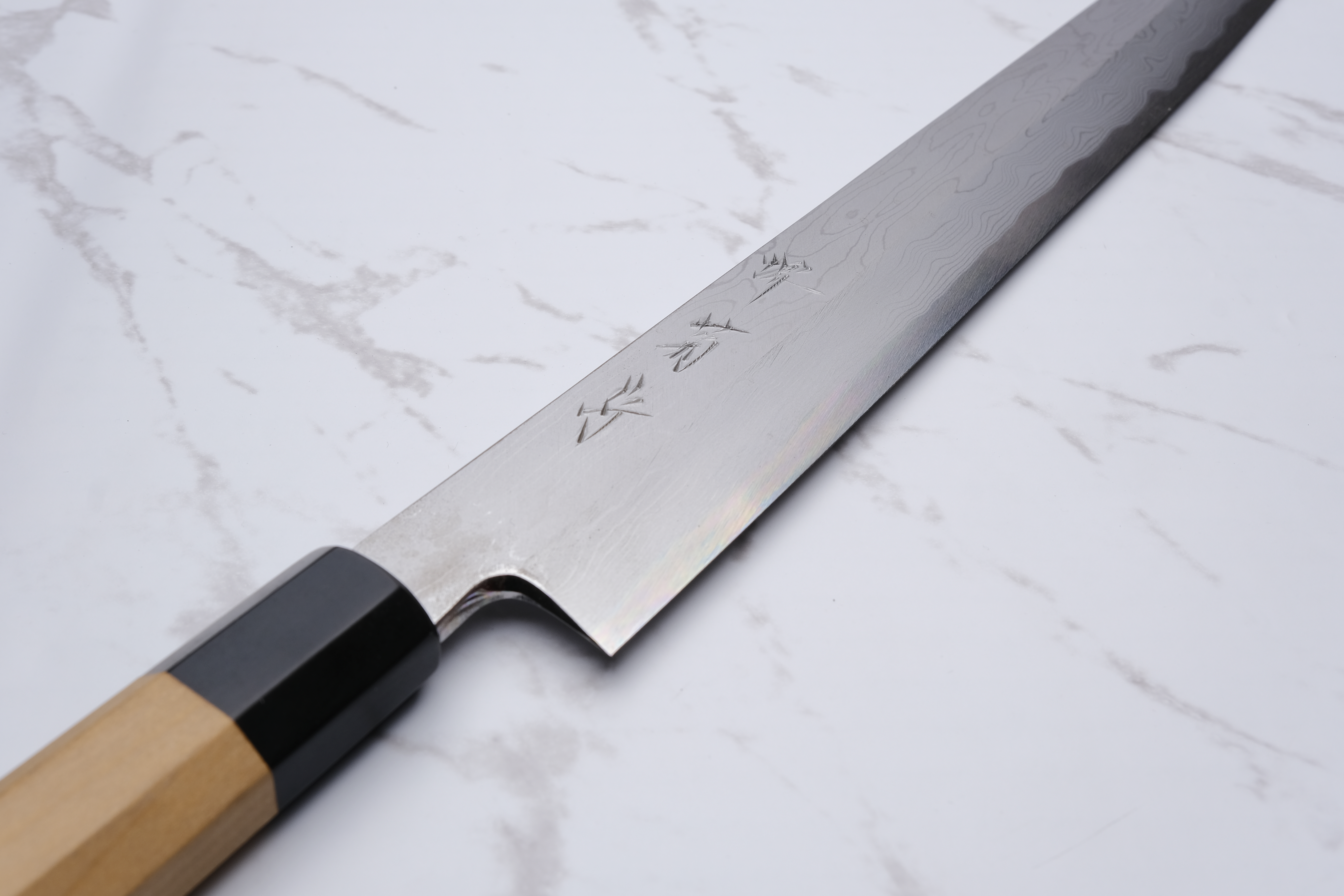Sakai Kikumori 300mm. Kiritsuke Yanagiba Damast – Weiß #1