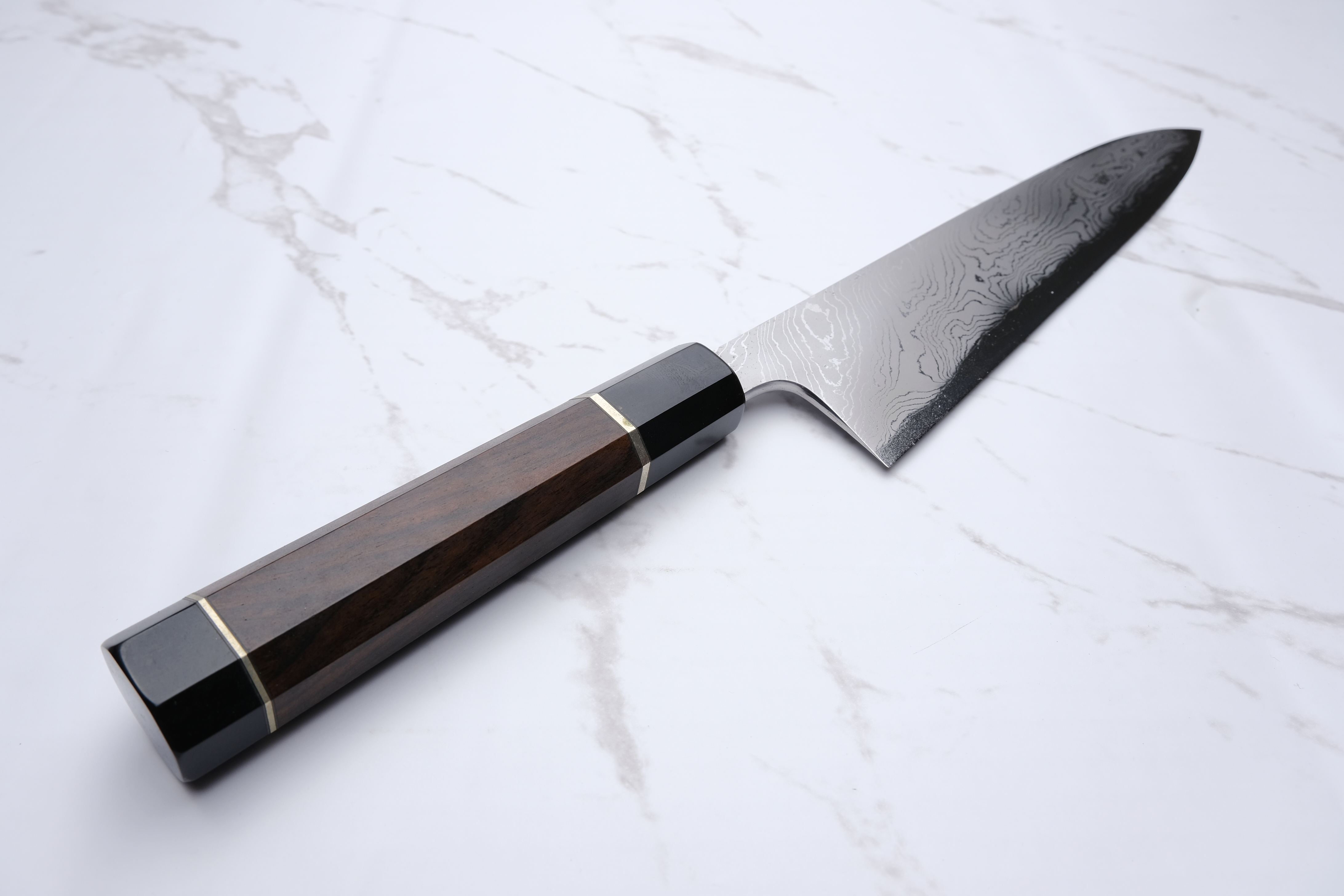 Hatsukokoro Hyomon Gyuto 210 Damascus White #2