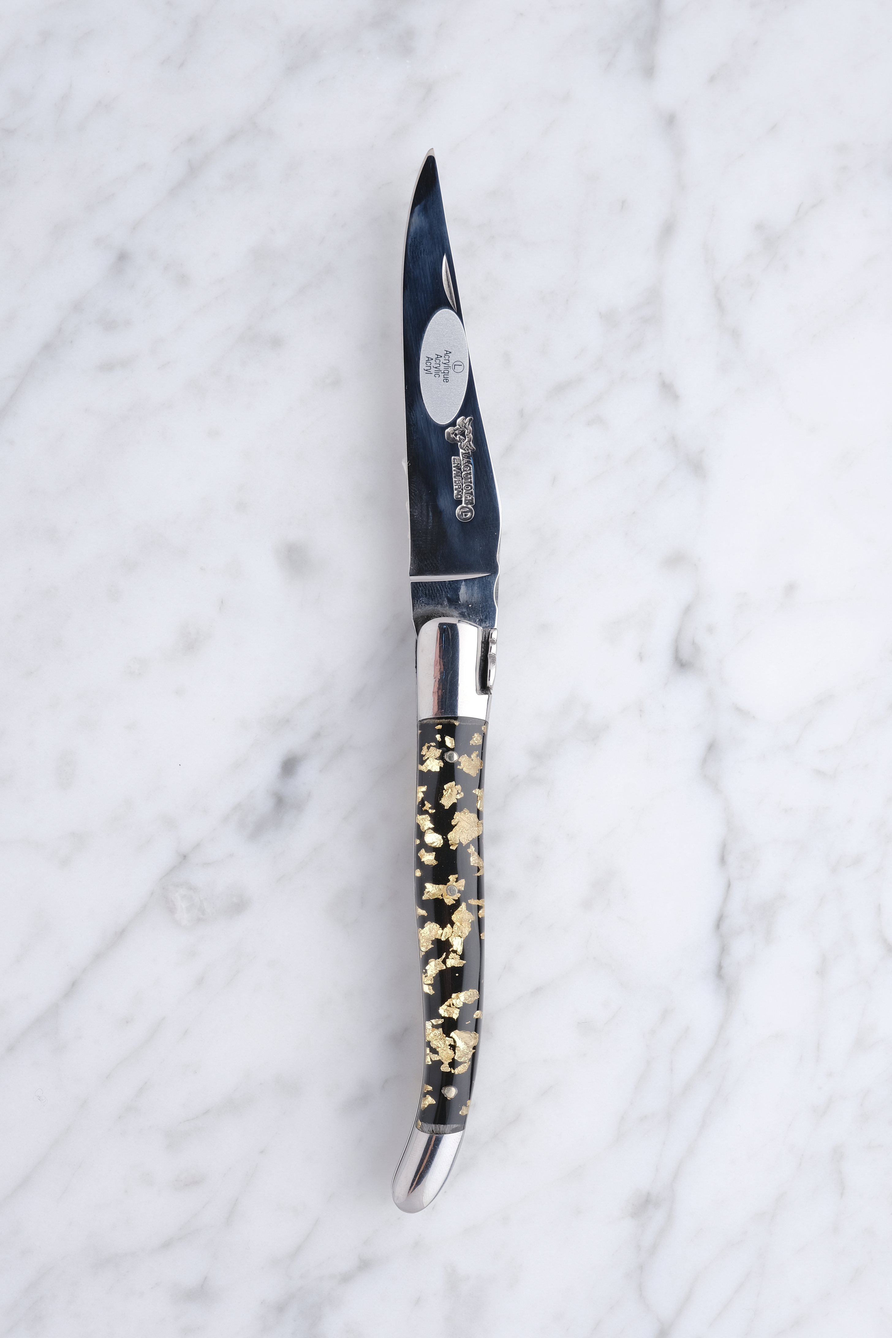 Laguiole Paillete Klappmesser 12 cm – Gold