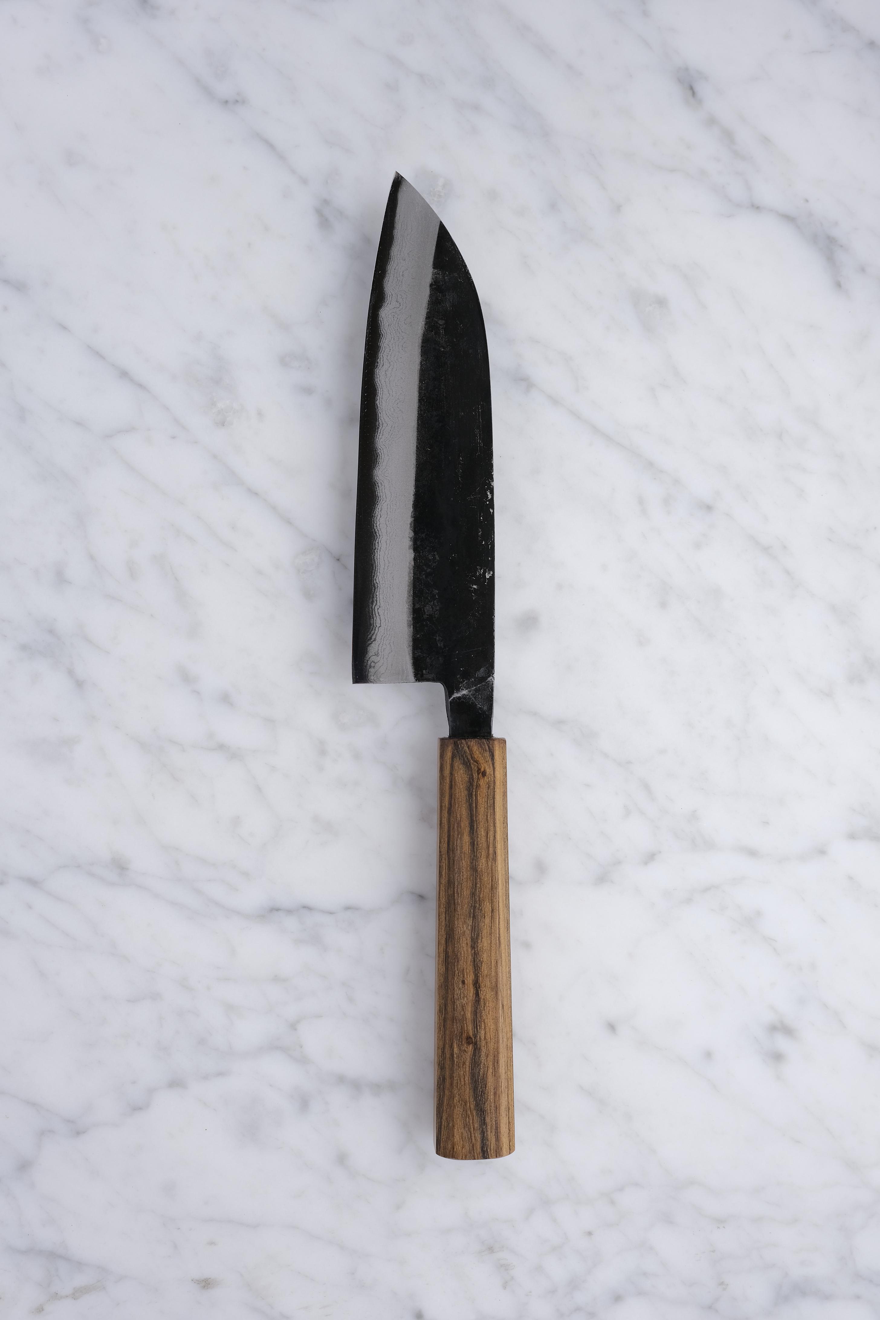 Hatsukokoro Shikkoku 165 mm Santoku - Aogami 2