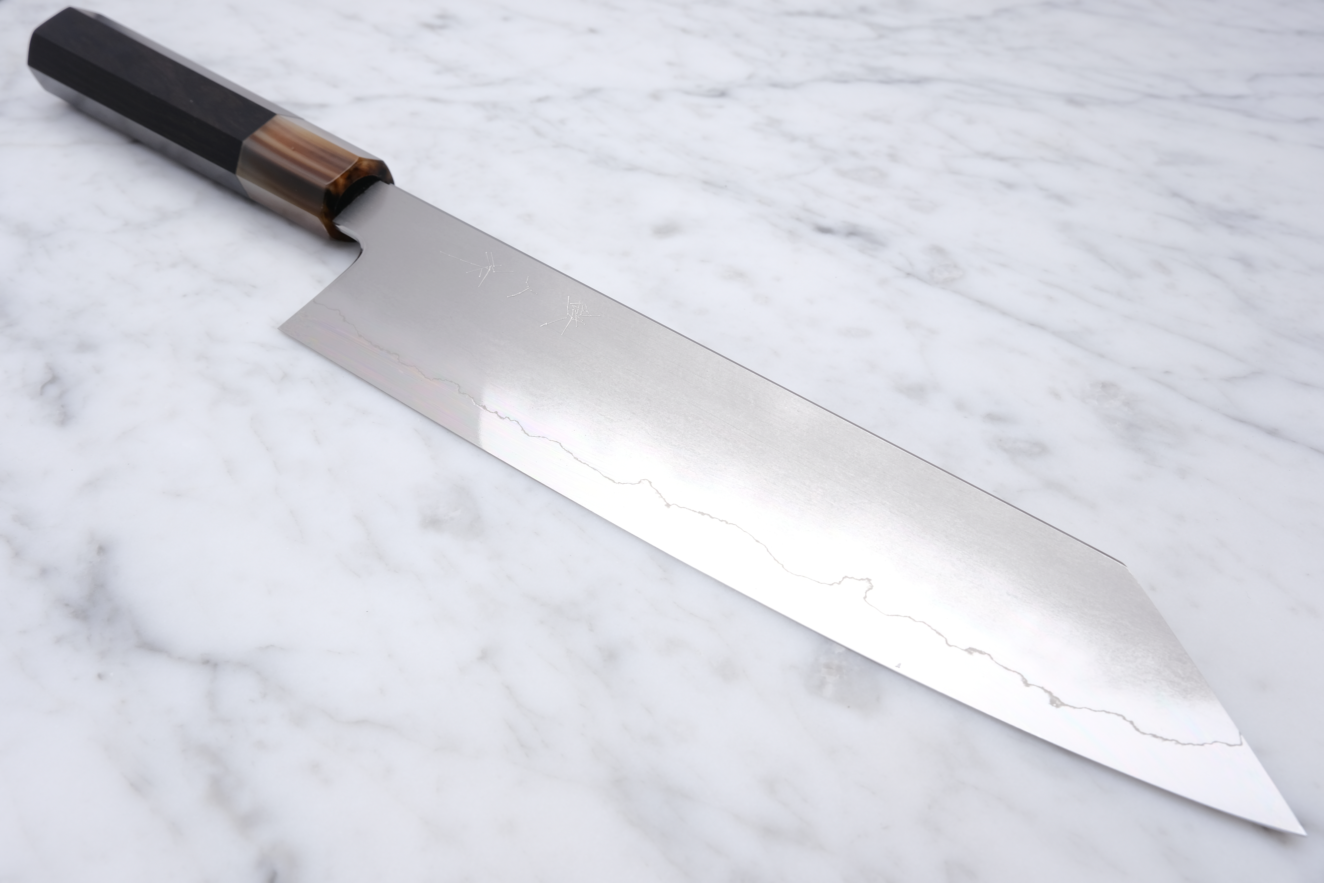 Tetsujin Hamono Kasumi Ginsan 240mm K-Tip Gyuto - Ebony