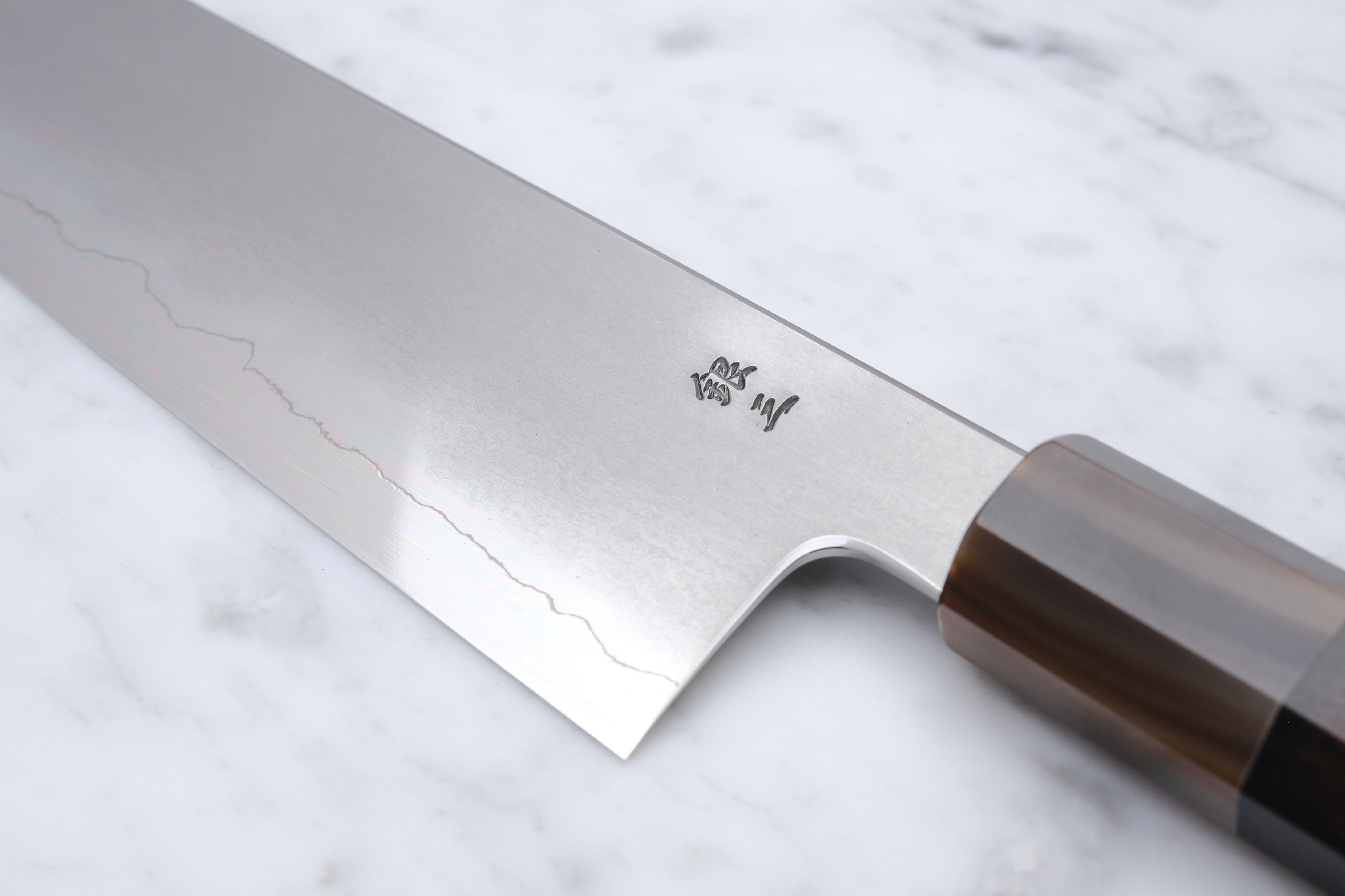 Tetsujin Hamono Kasumi Ginsan 240mm K-Tip Gyuto - Ebony