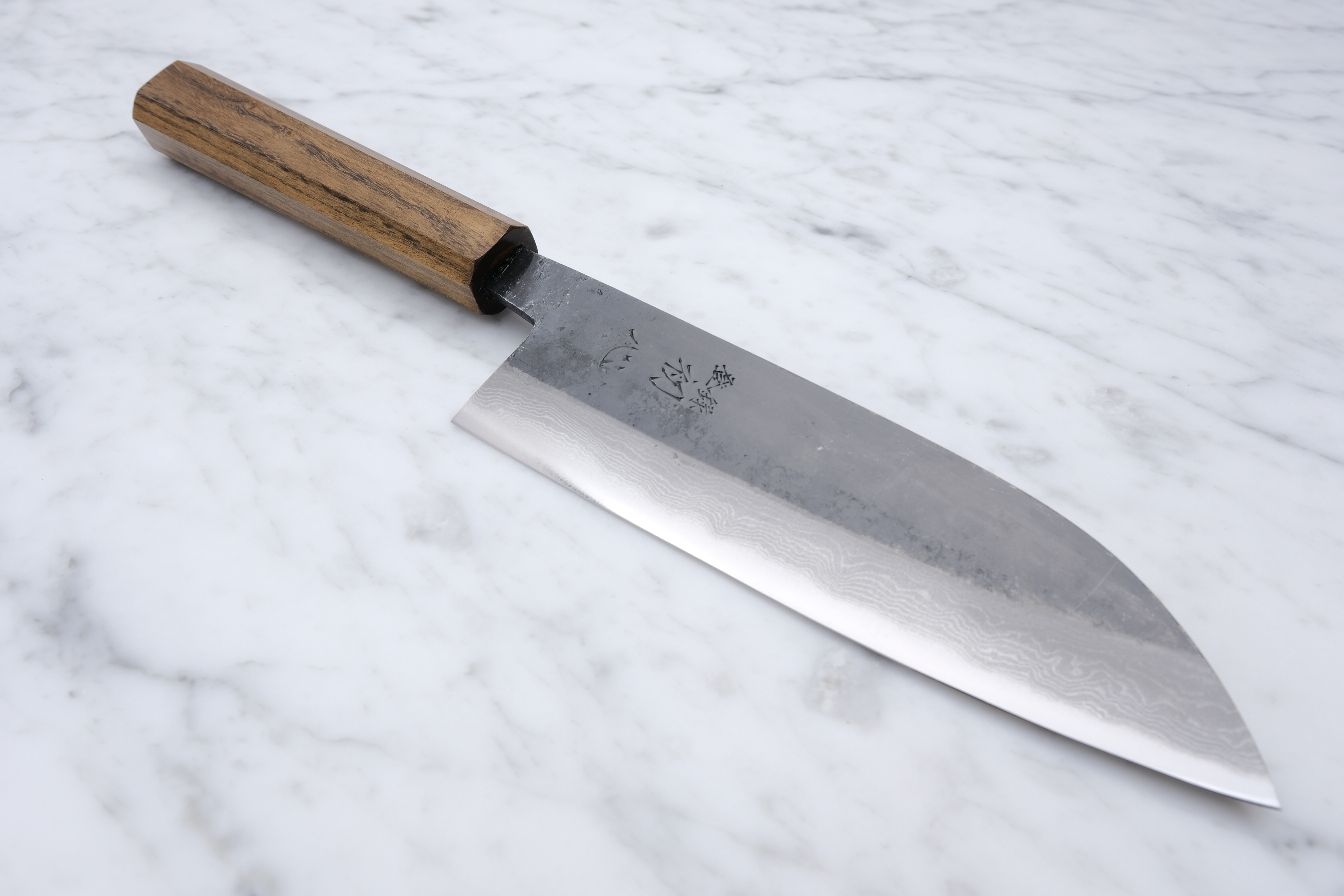 Hatsukokoro Shikkoku 165 mm Santoku - Aogami 2