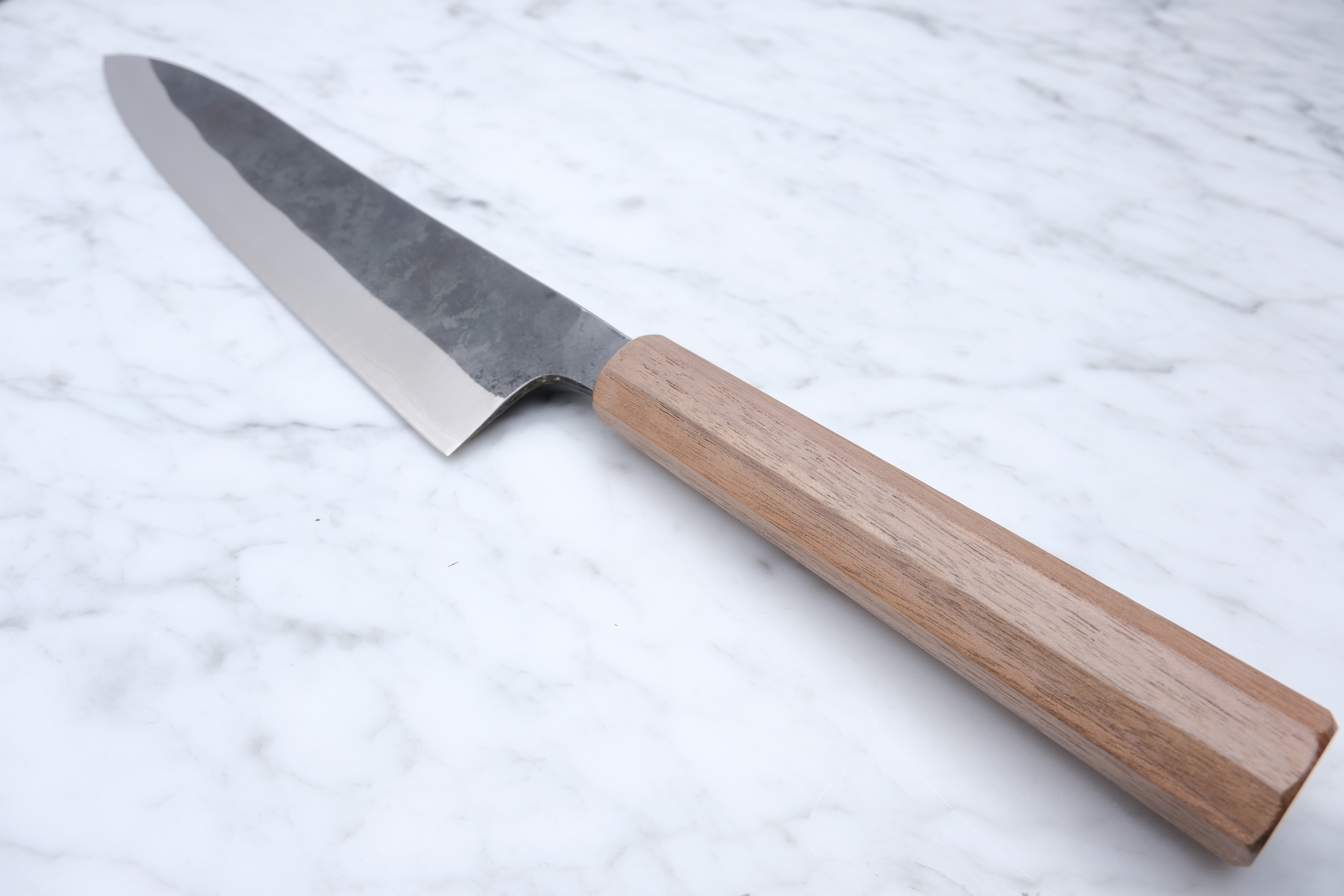 Foodgear Hamono 240 mm Gyuto - Blue 2 Stainless Clad - Walnut handle