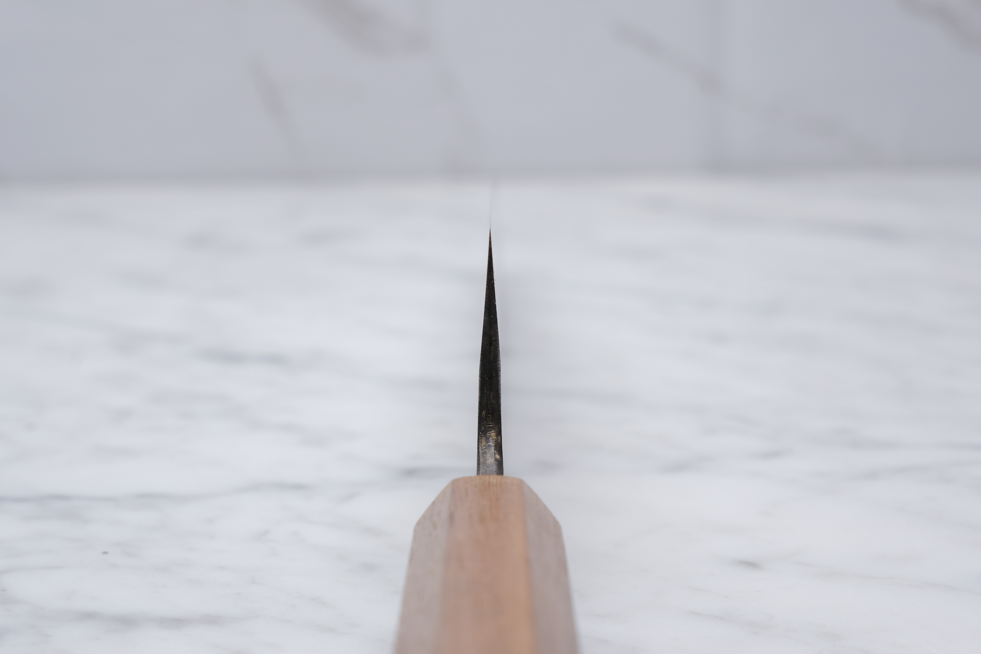 Foodgear Hamono 240 mm Gyuto - Blue 2 Stainless Clad - Walnut handle