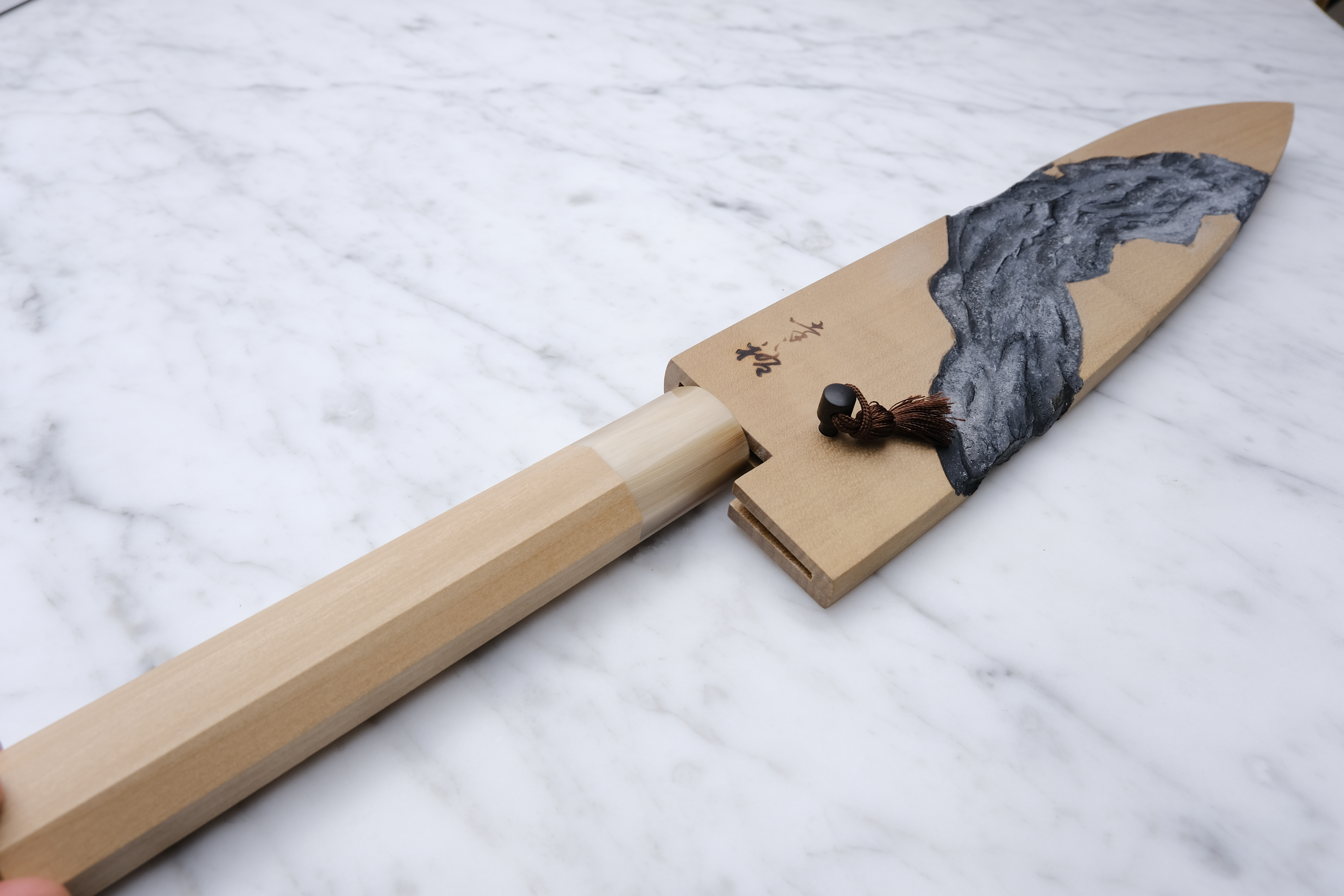 Konosuke HD2 225 mm Gyuto - Ho Wood & Marble Ferrule