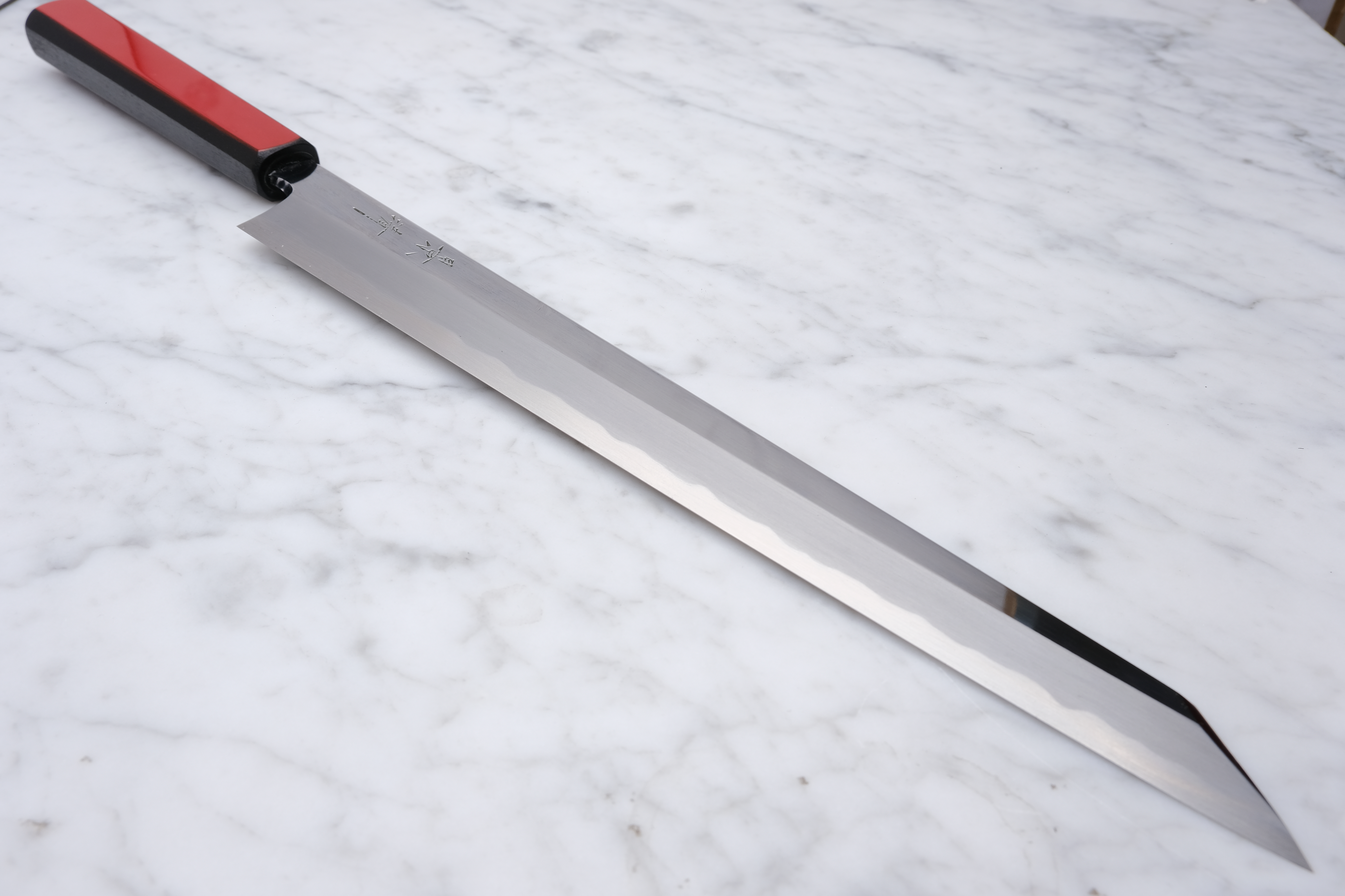 Kagekiyo - White#1 Mirror Finish 300mm Kiritsuke Yanagiba - Urushi