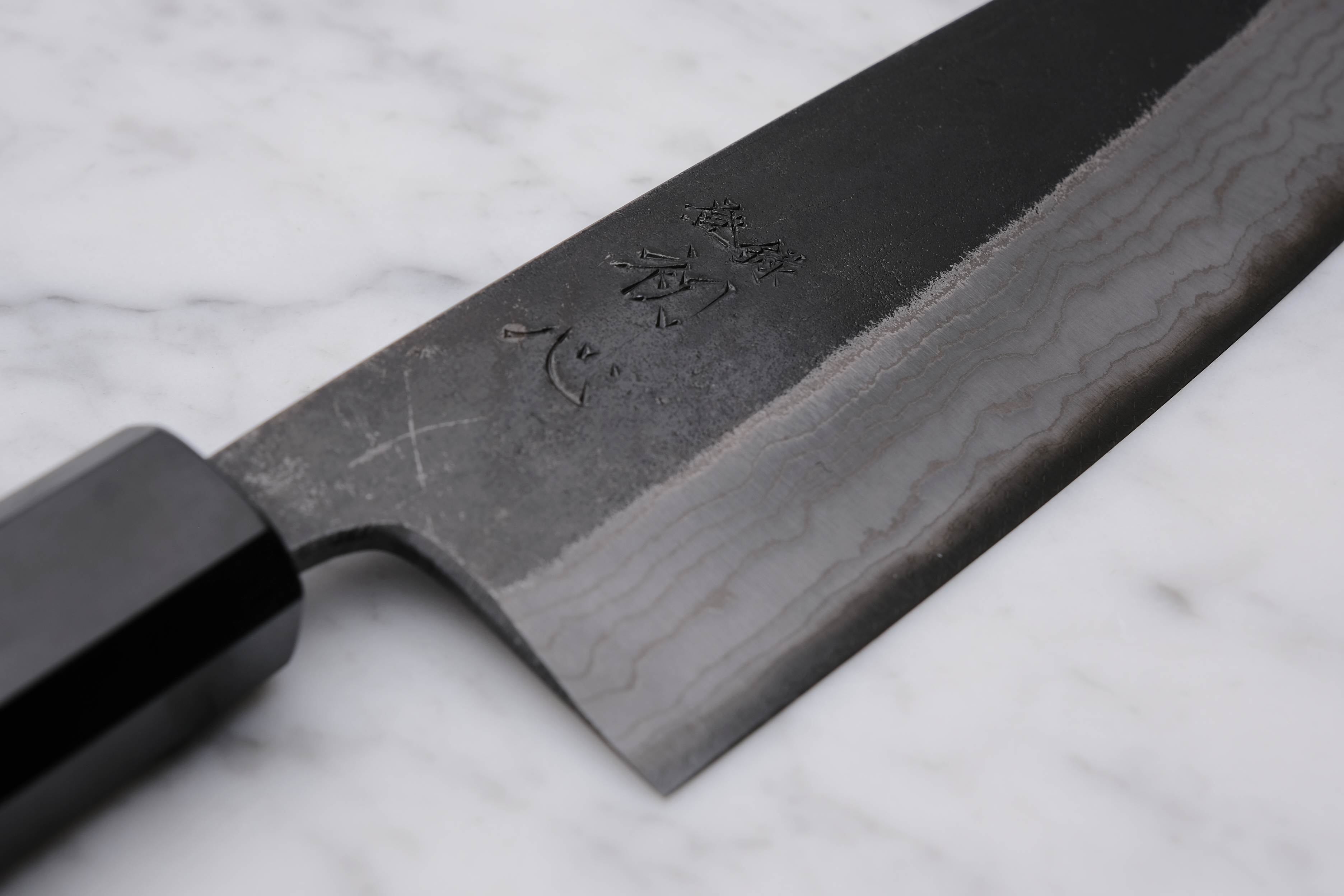Hatsukokoro Kumokage 180 mm Santoku - Aogami 2