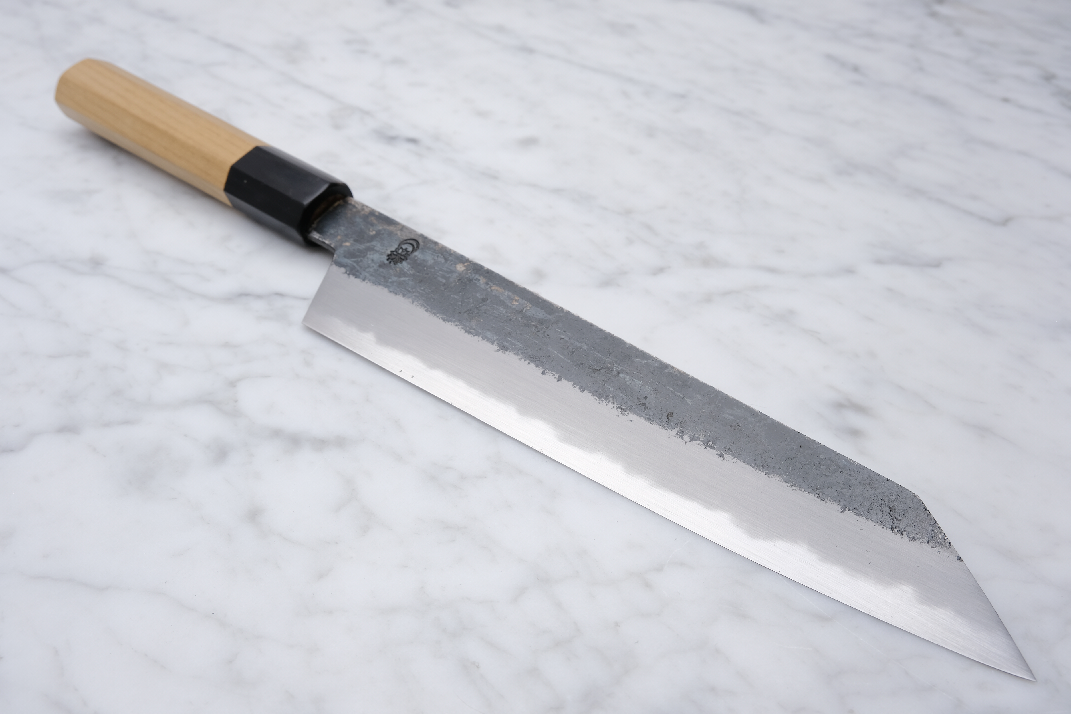 Sakai Kikumori Kikuzuki KU White 2 Kiritsuke Gyuto 210mm.