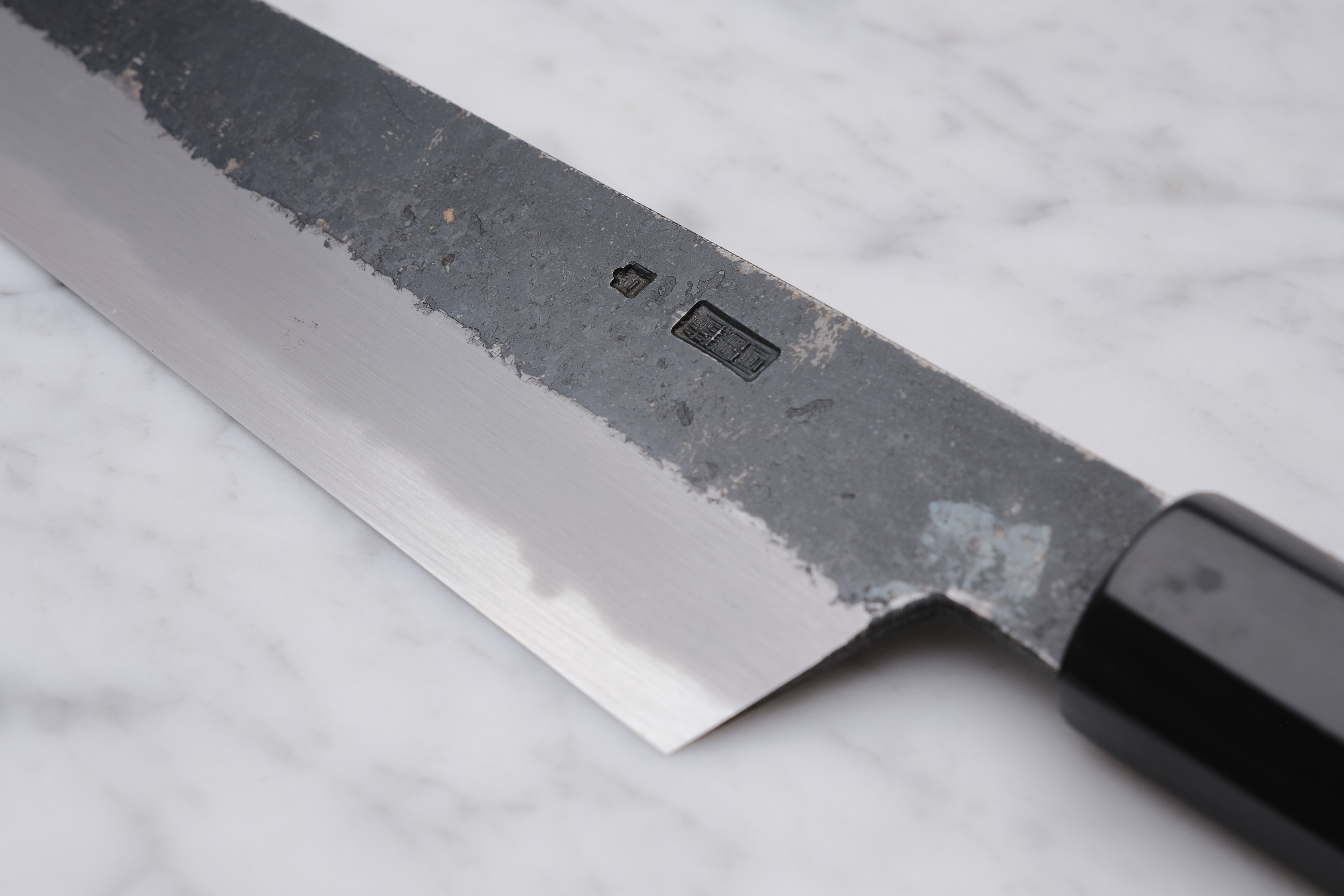 Sakai Kikumori Kikuzuki KU White 2 Kiritsuke Gyuto 210mm.
