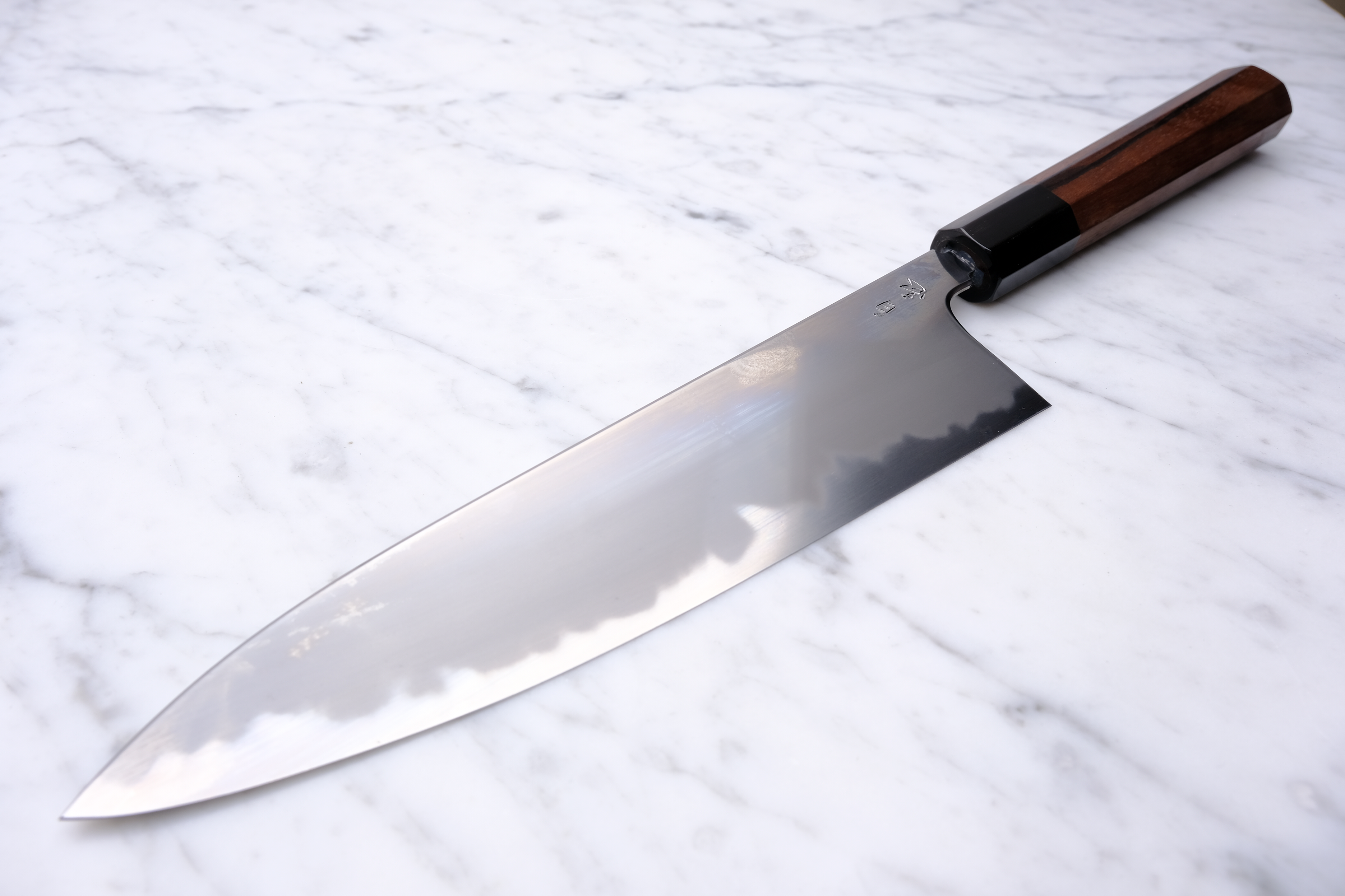 Konosuke BY 225 mm Gyuto Shirogami 1 - Ebony