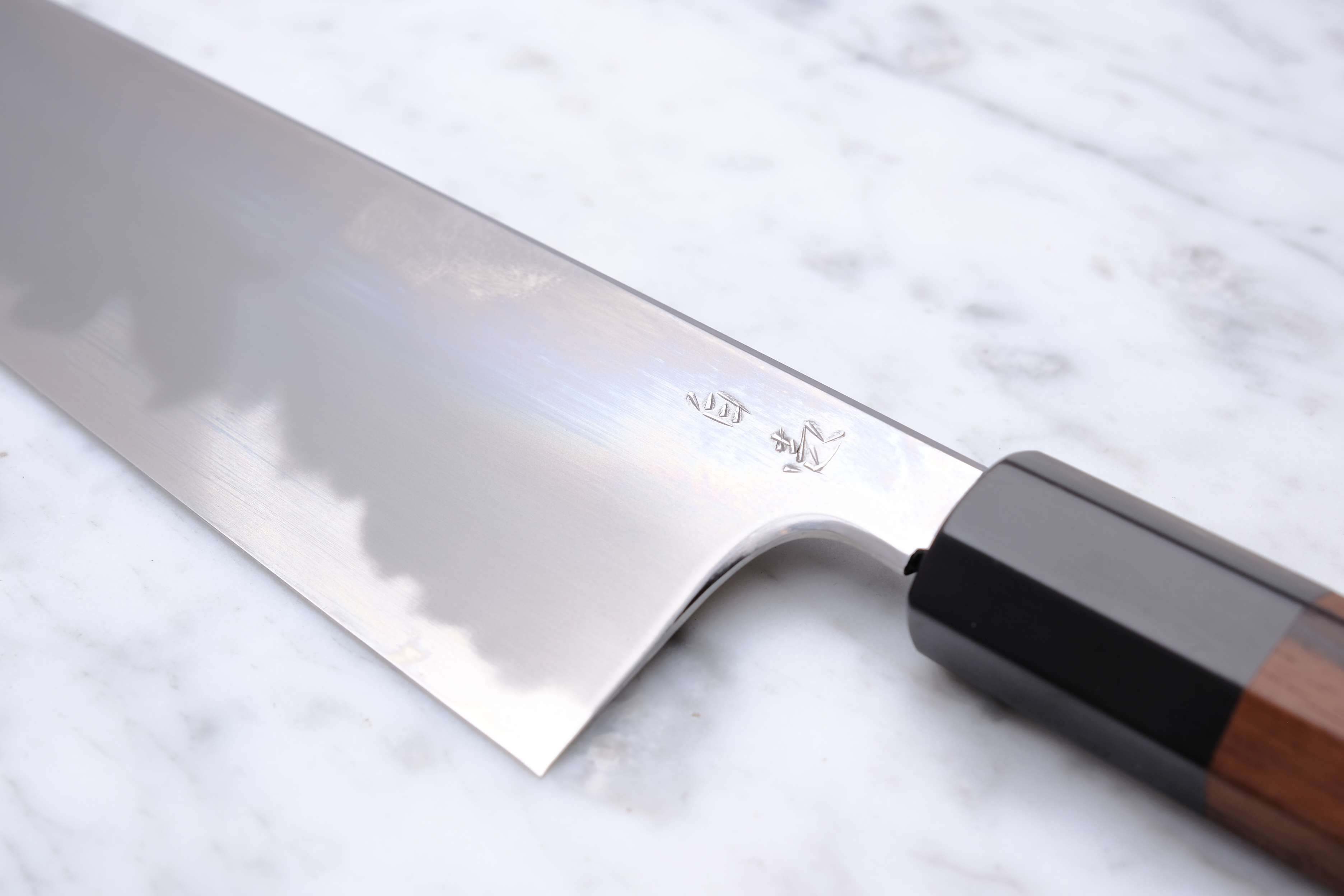Konosuke BY 225 mm Gyuto Shirogami 1 - Ebony