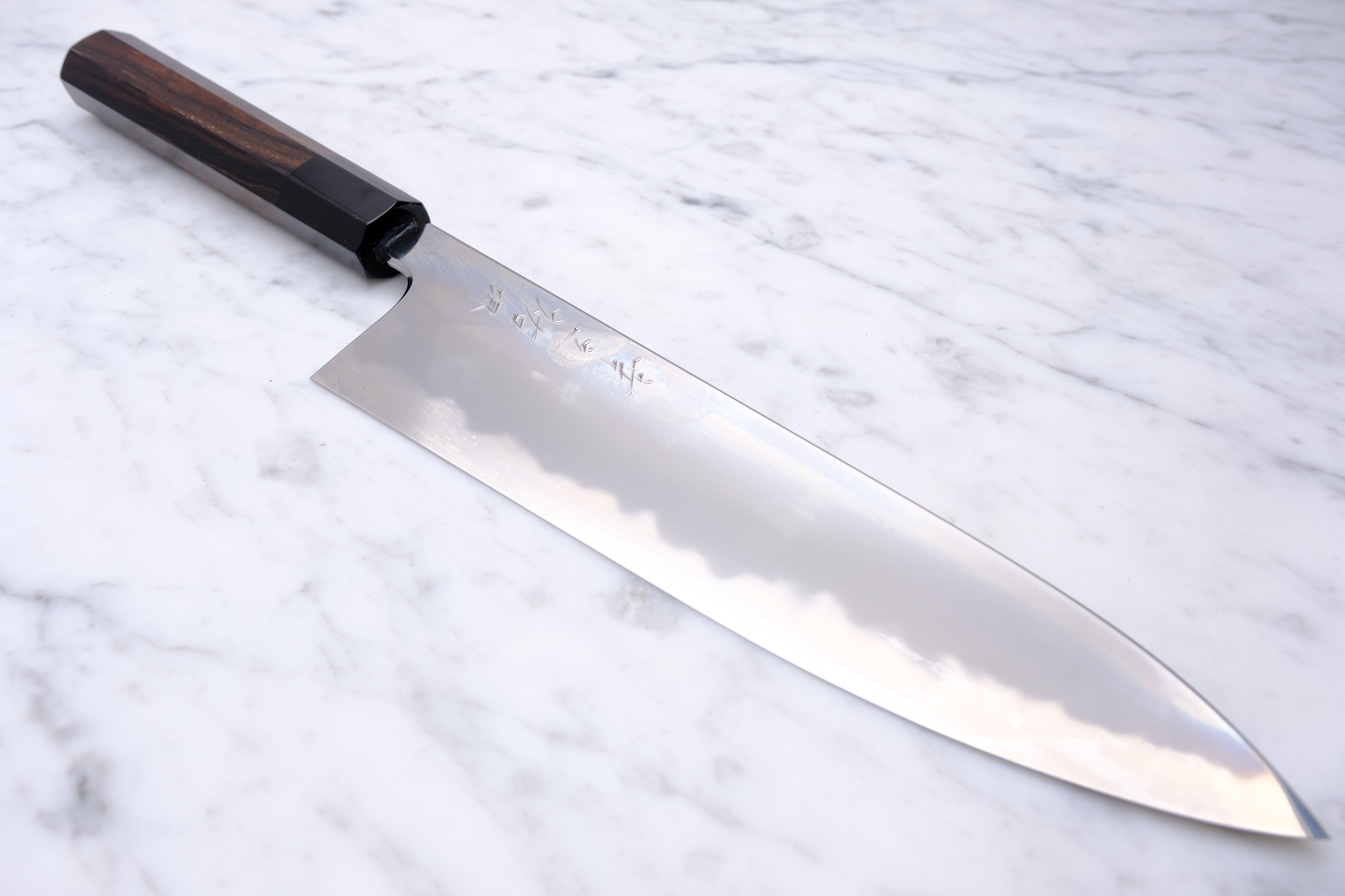 Konosuke BY 225 mm Gyuto Shirogami 2 - Ebony