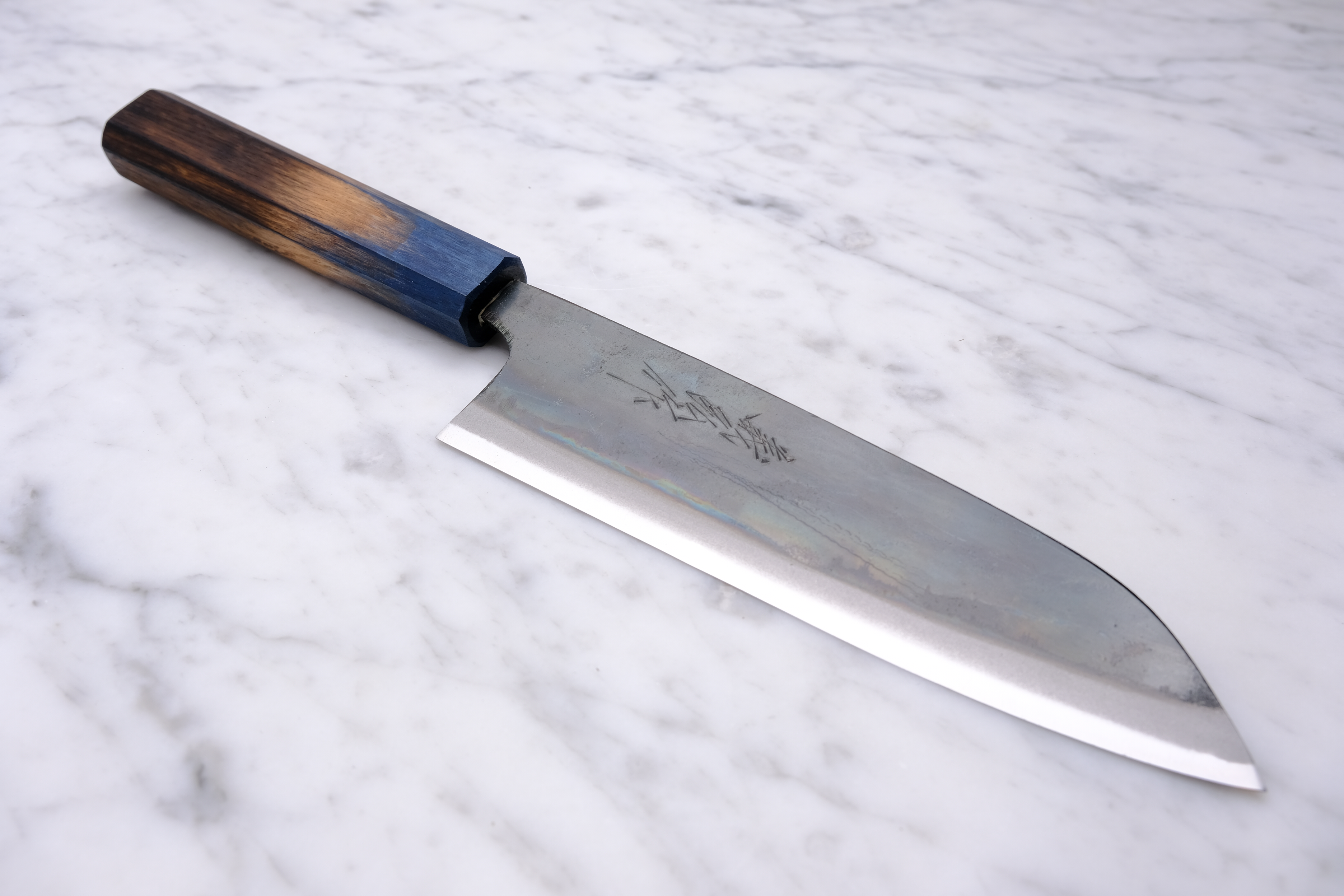 Yamawaki Kurouchi blue #2 Santoku 165mm.