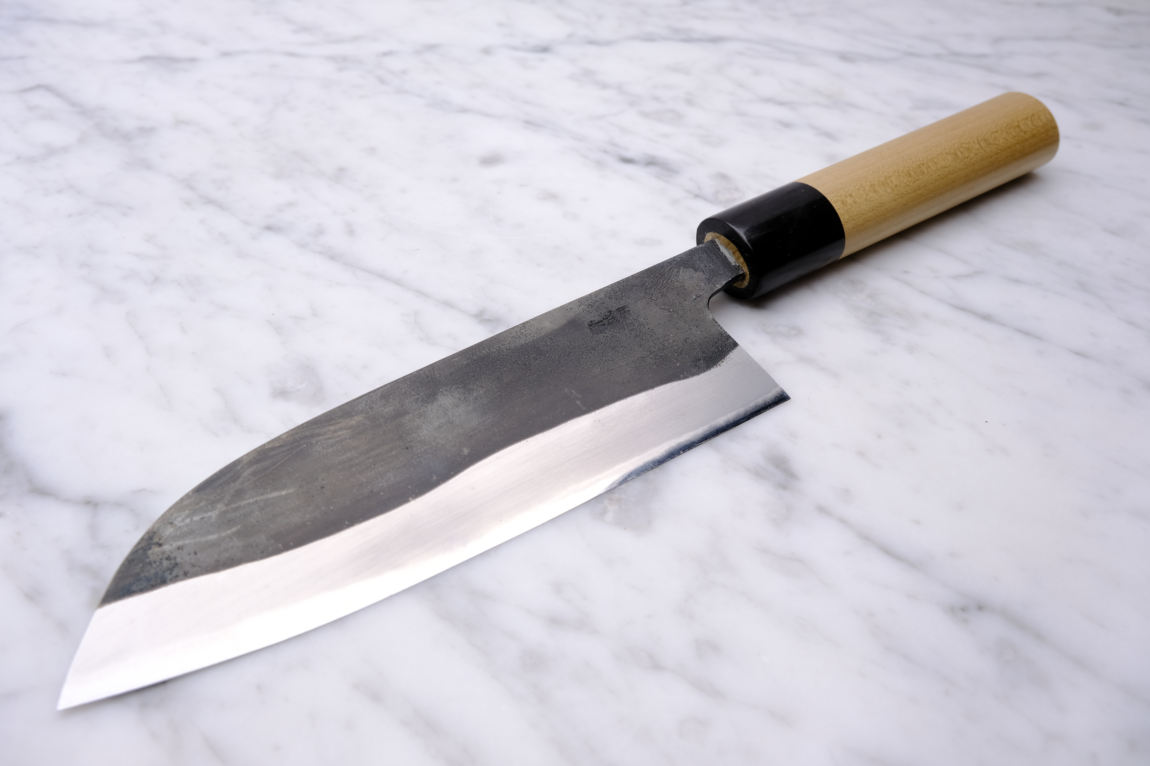 Gihei Hamono Kurouchi 165 mm Santoku - Aogami 2