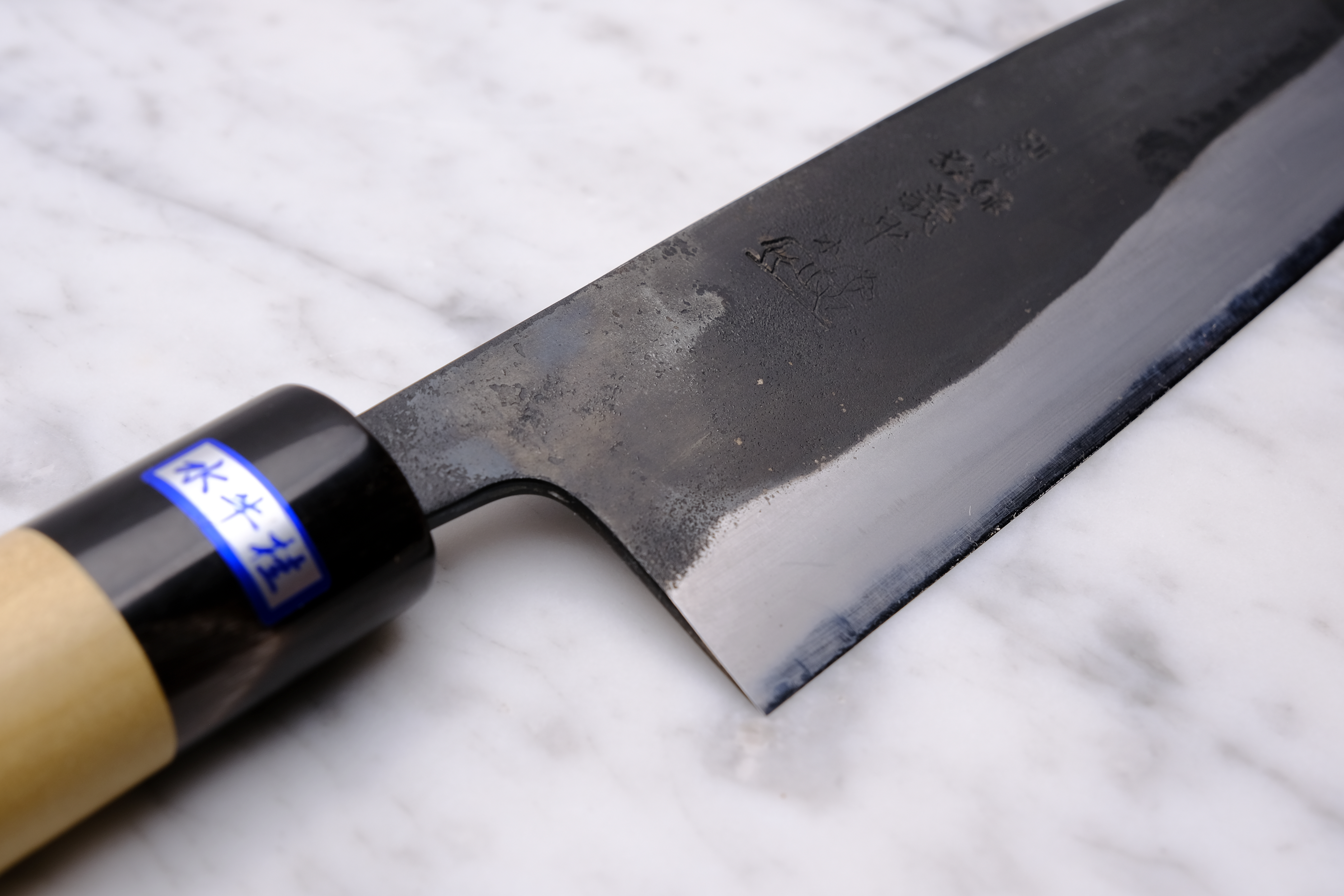 Gihei Hamono Kurouchi 165 mm Santoku - Aogami 2
