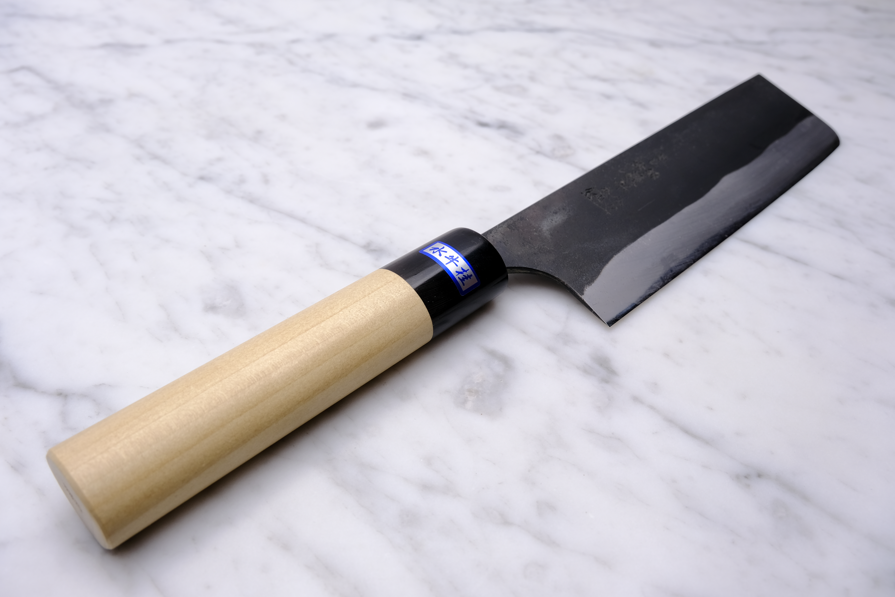 Gihei Hamono Kurouchi 165 mm Nakiri - Aogami 2