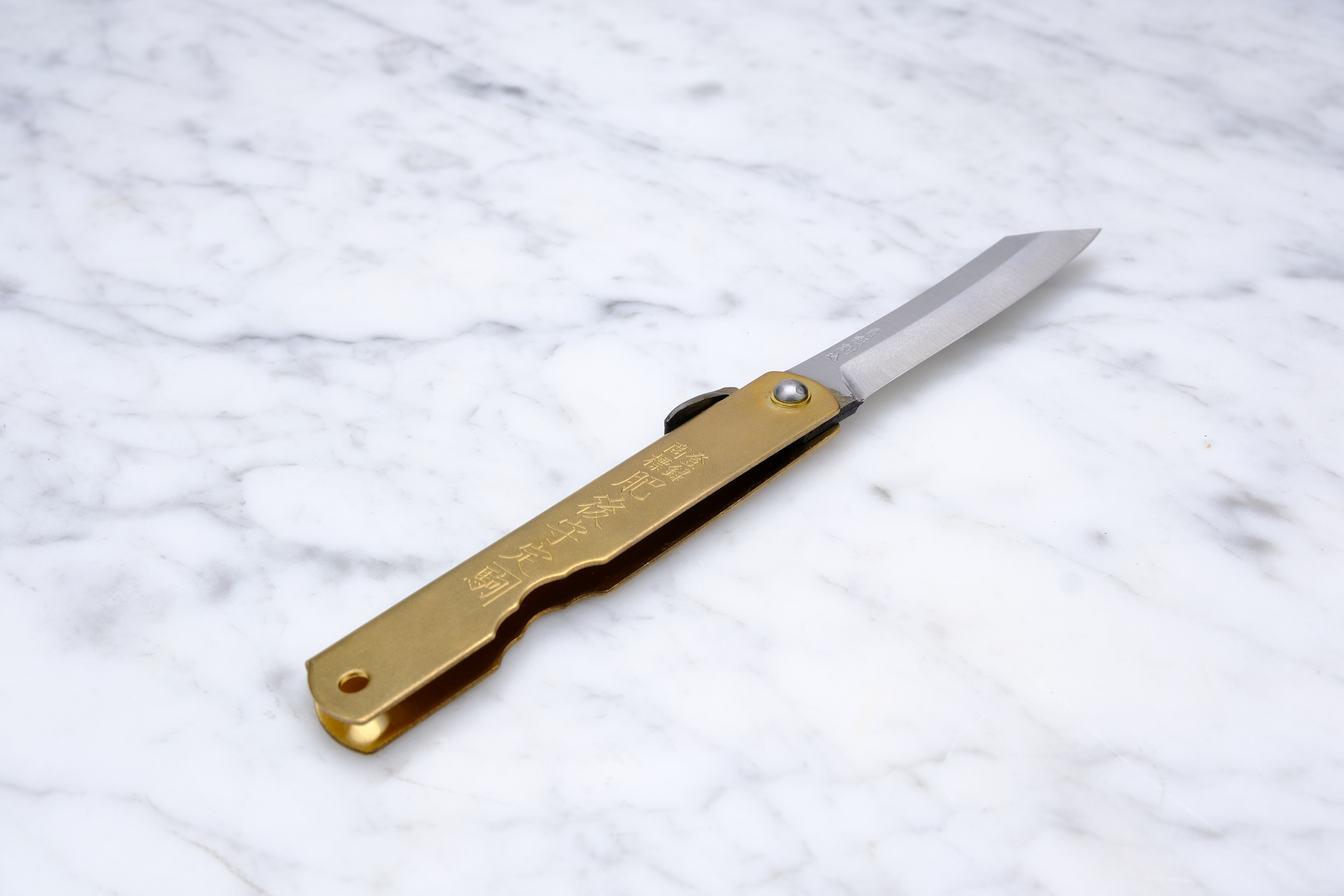 Higonokami Warikomi 90mm. 3 lags Blå #2 stål - Kobber