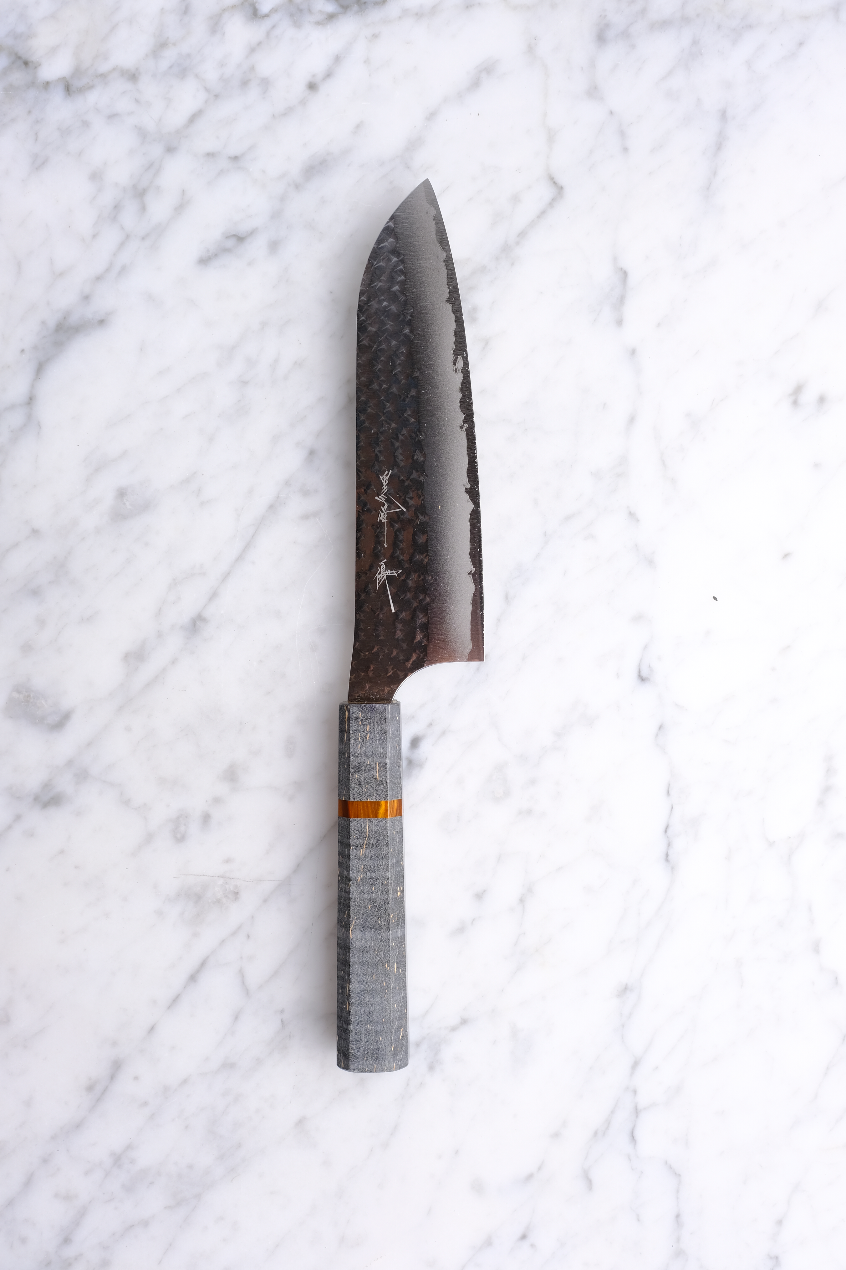 Yu Kurosaki 170 mm Santoku Kokusen Ryu - Aogami Super - Grå Akryl