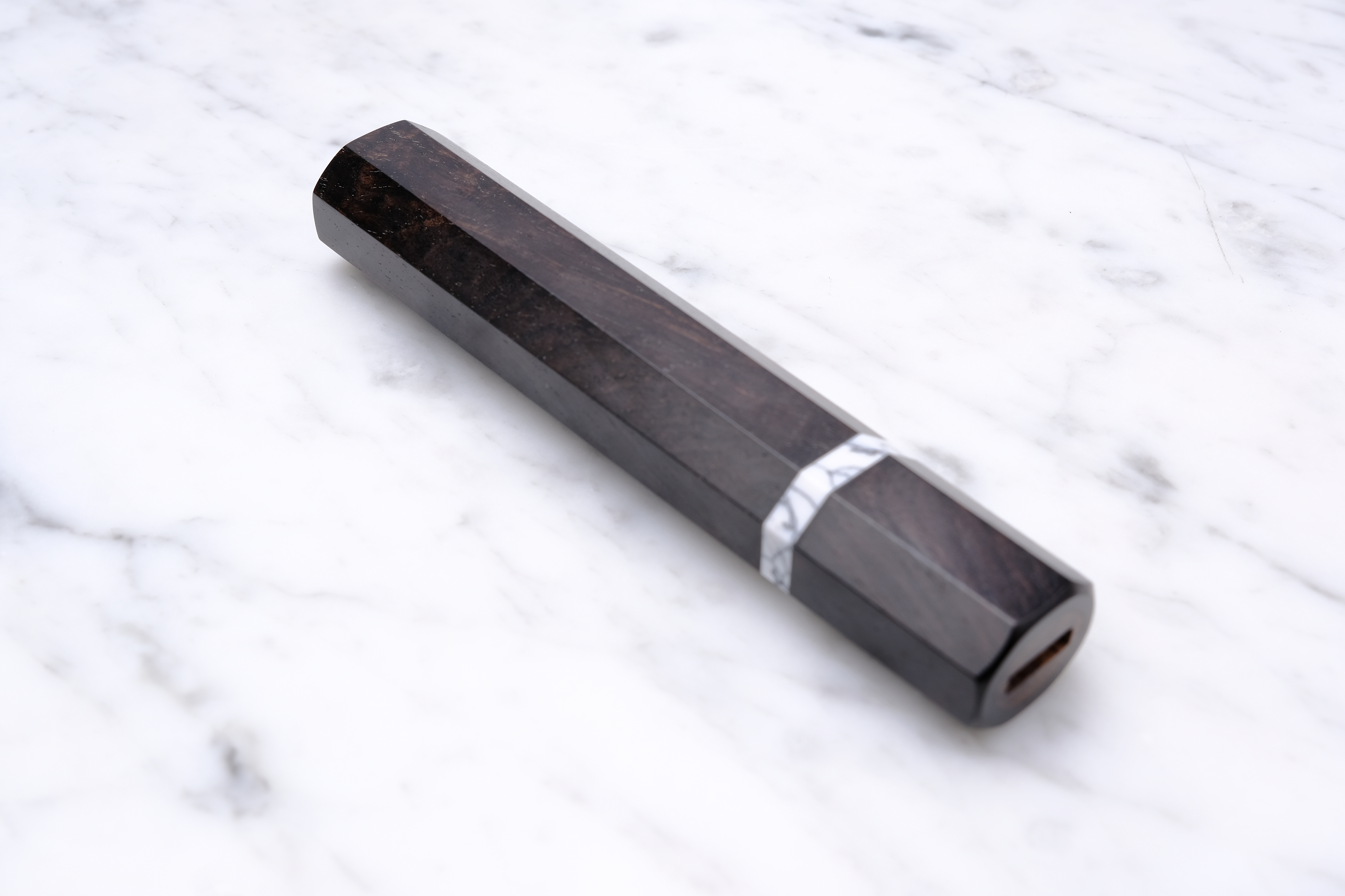 Skæfte - Ibenholt og Hvid Ring - Stor