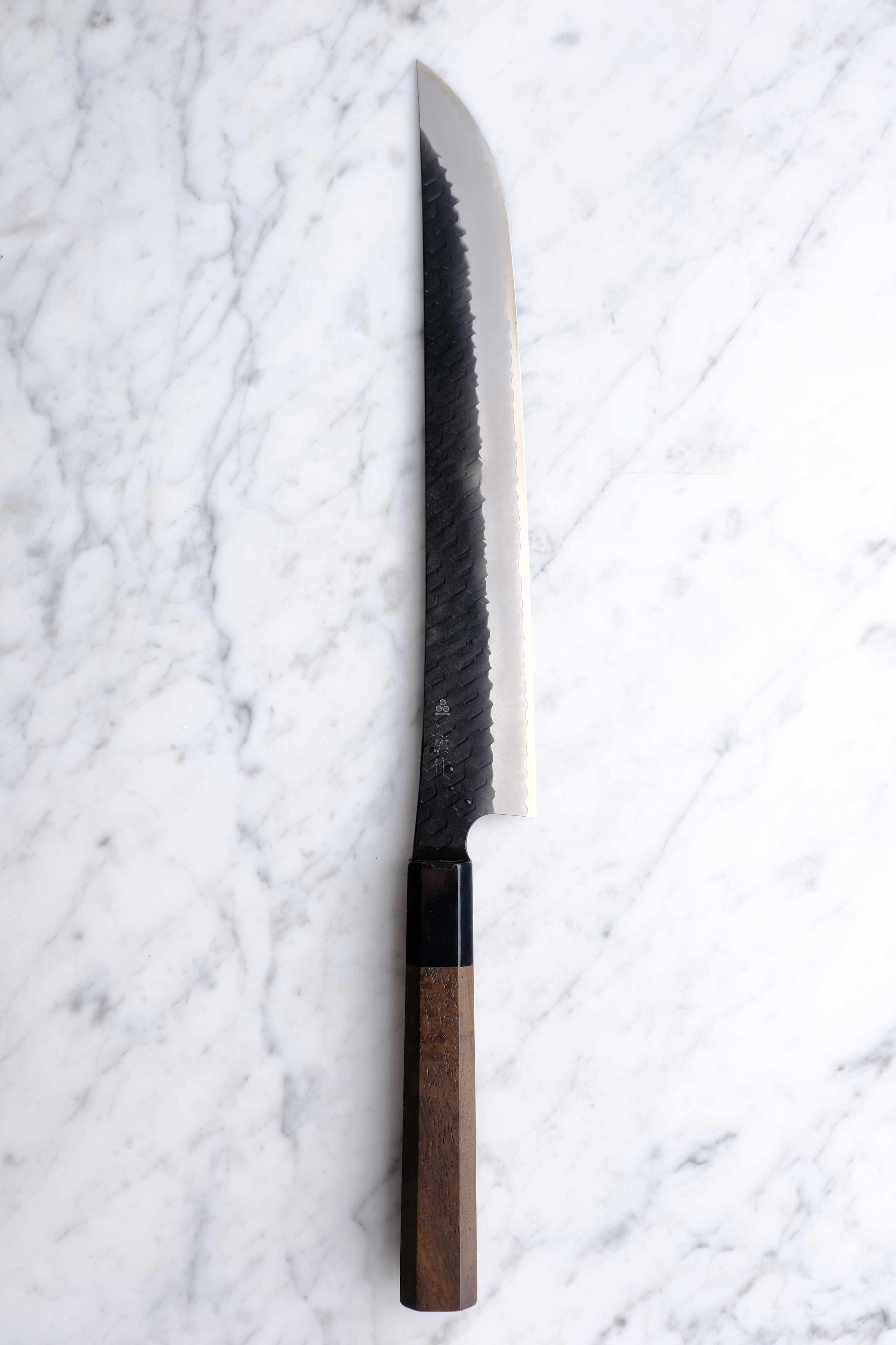 Nigara Hamono 270 mm Sakimaru Sujihiki SG2 Kurouchi - Walnut