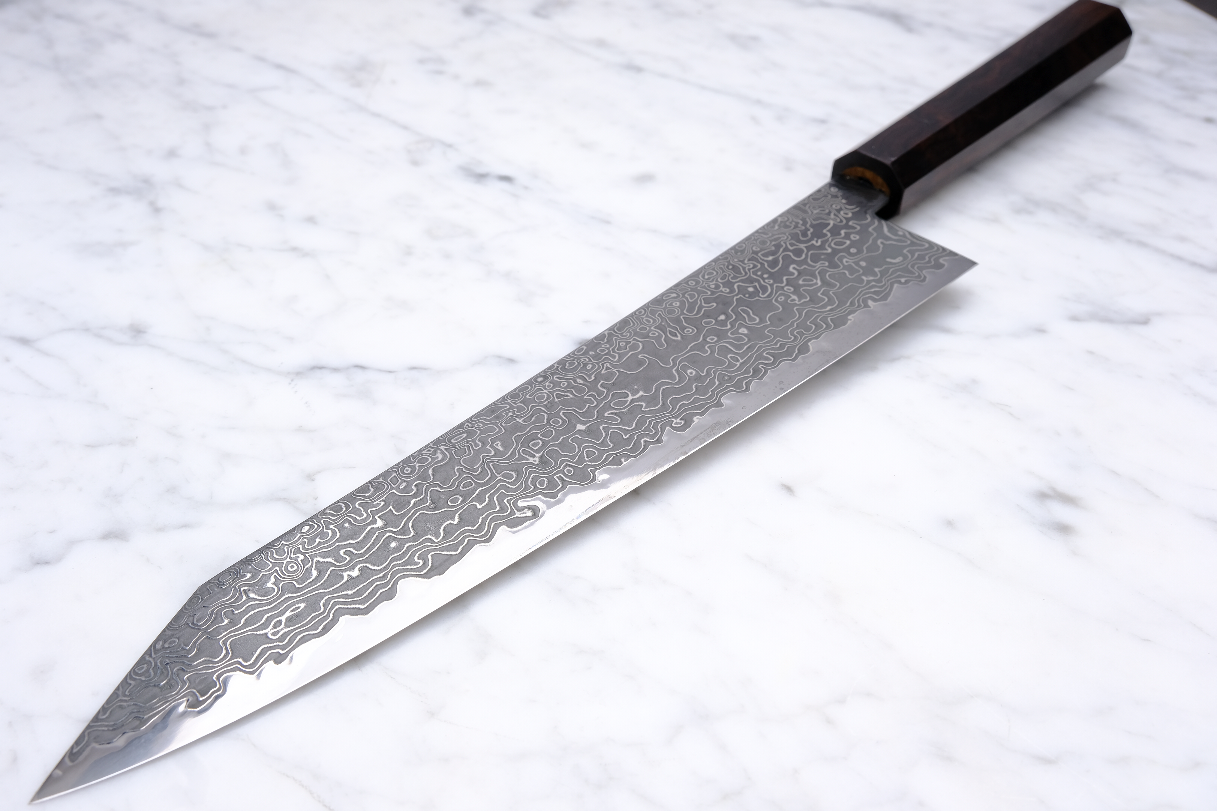 Hatsukokoro Ryuhyo Kurozome 240 mm K-tip Gyuto - SG2