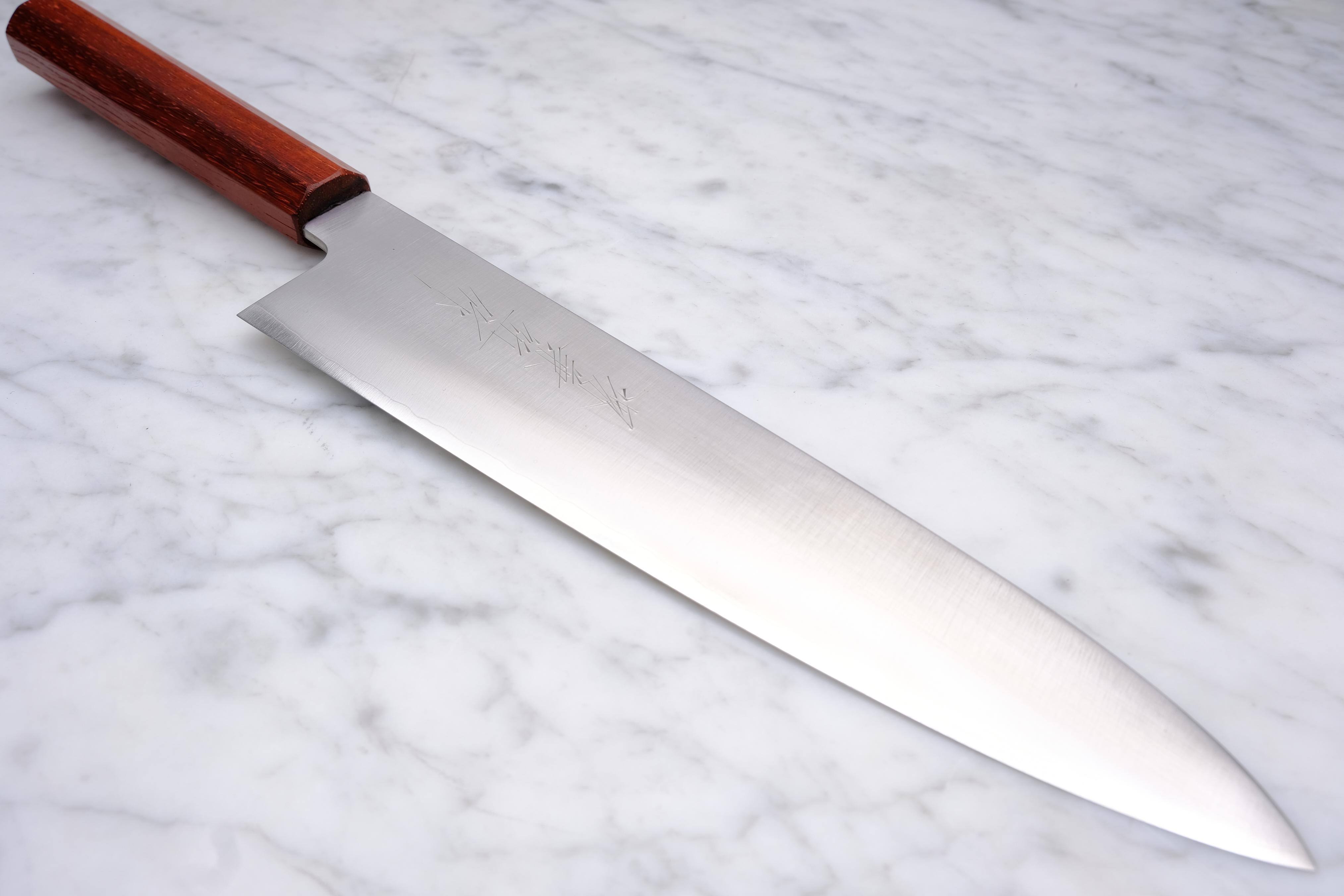 Sakai Kanechika Gyuto 240mm Ginsan - Padauk