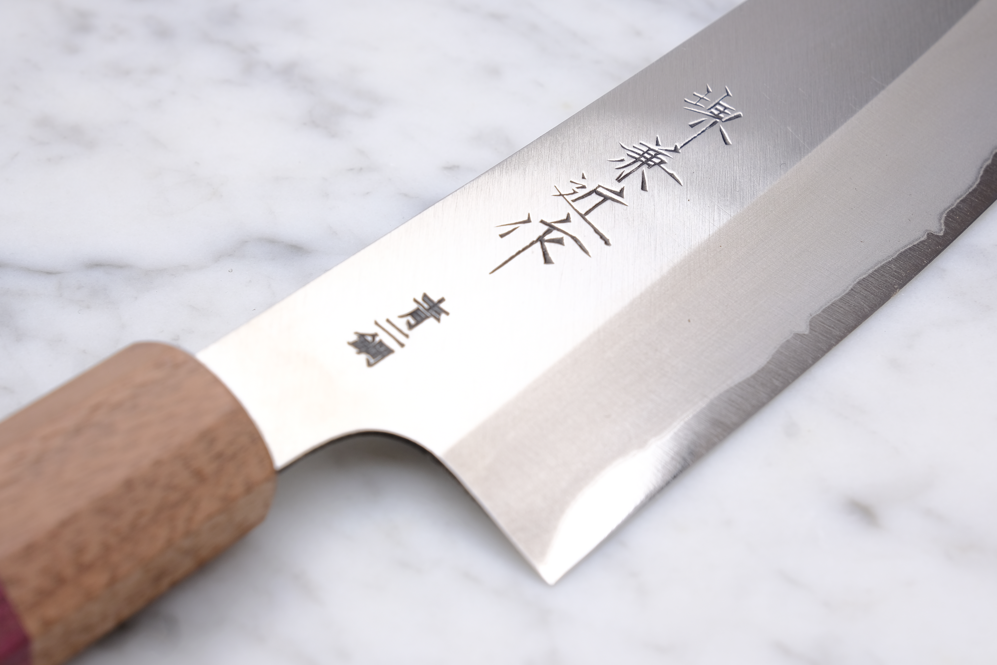 Sakai Kanechika Santoku 165mm Blue #2 - Purpleheart
