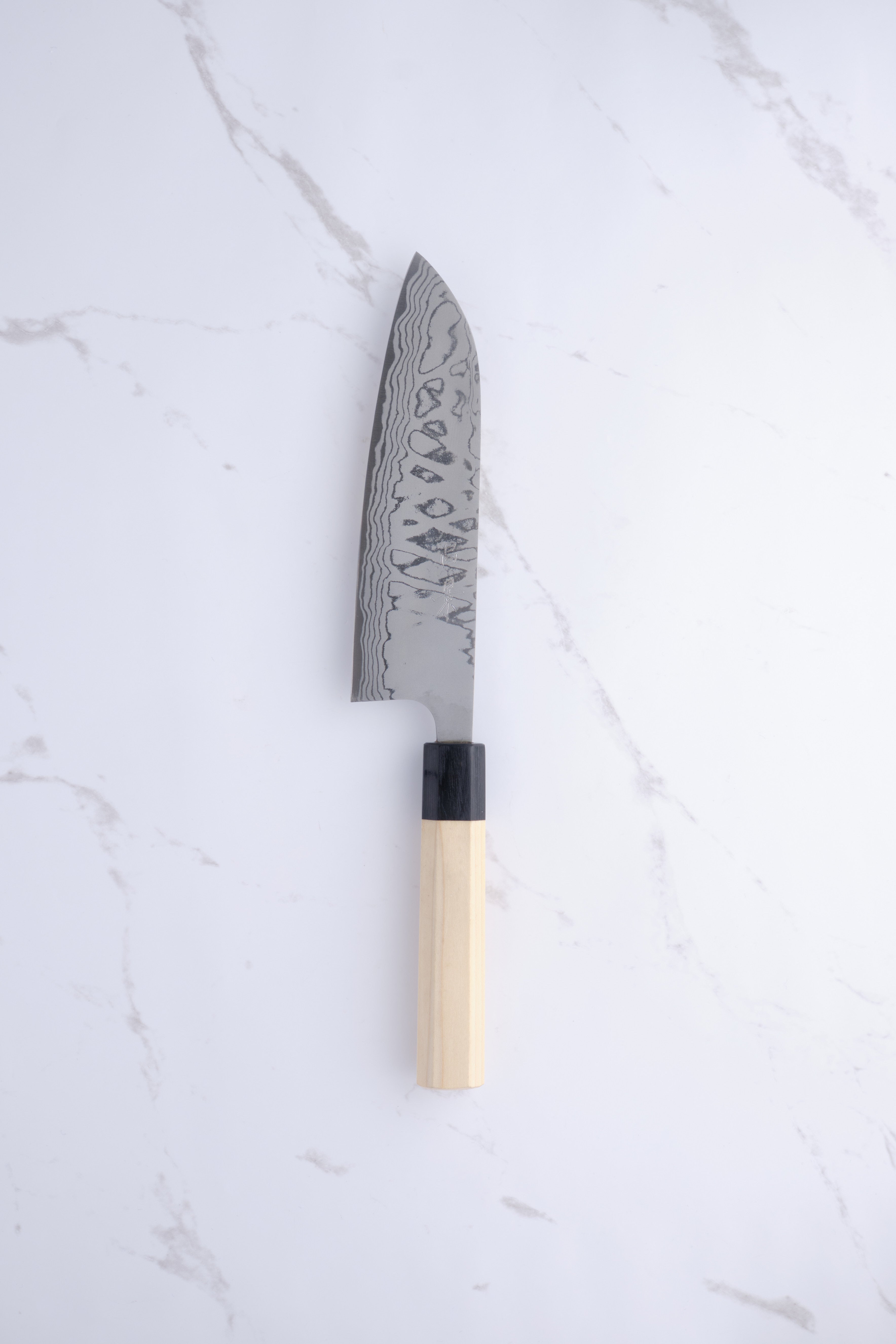 Masakage Shimo 170mm Santoku White-2