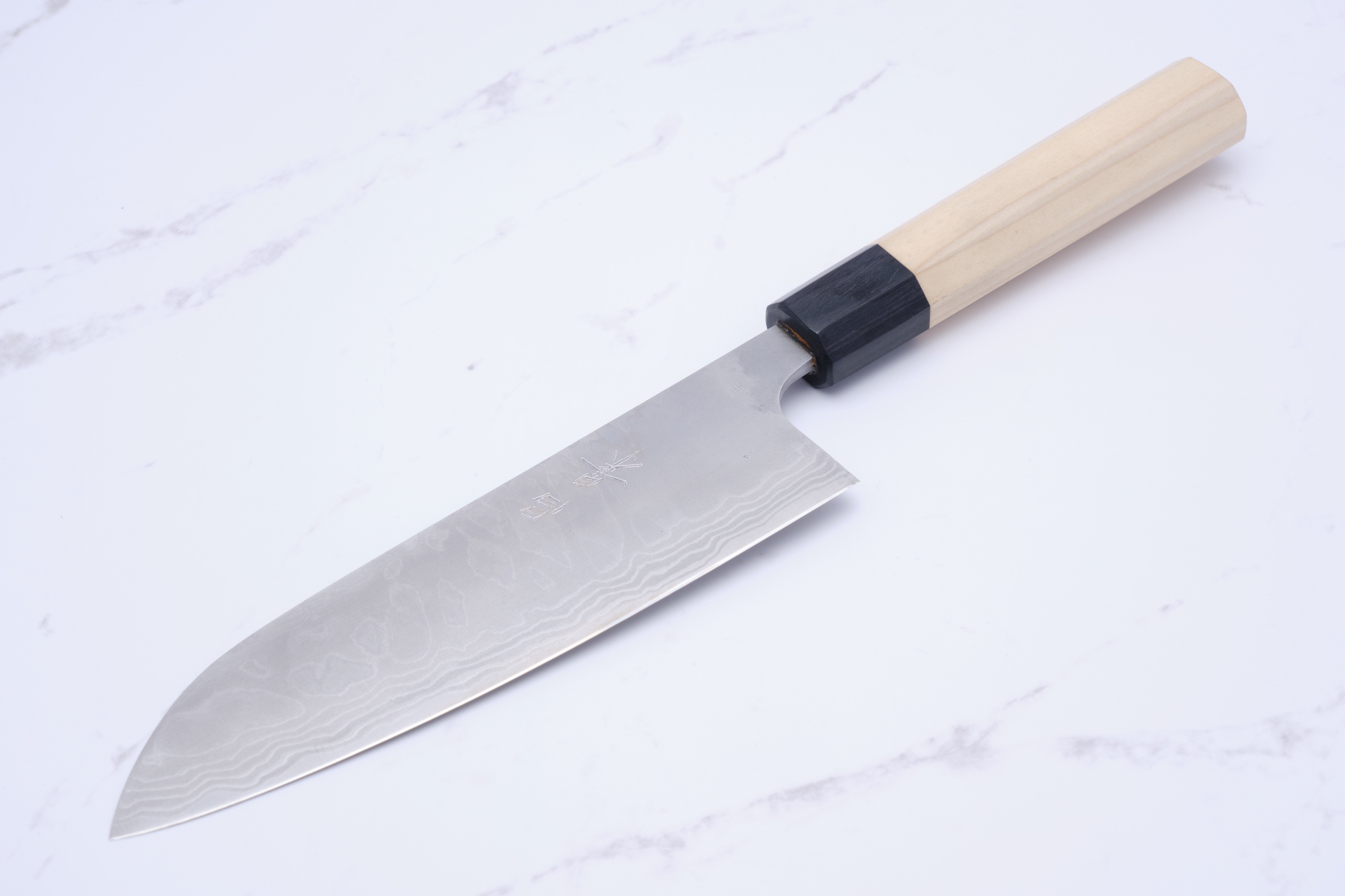 Masakage Shimo 170mm Santoku White-2