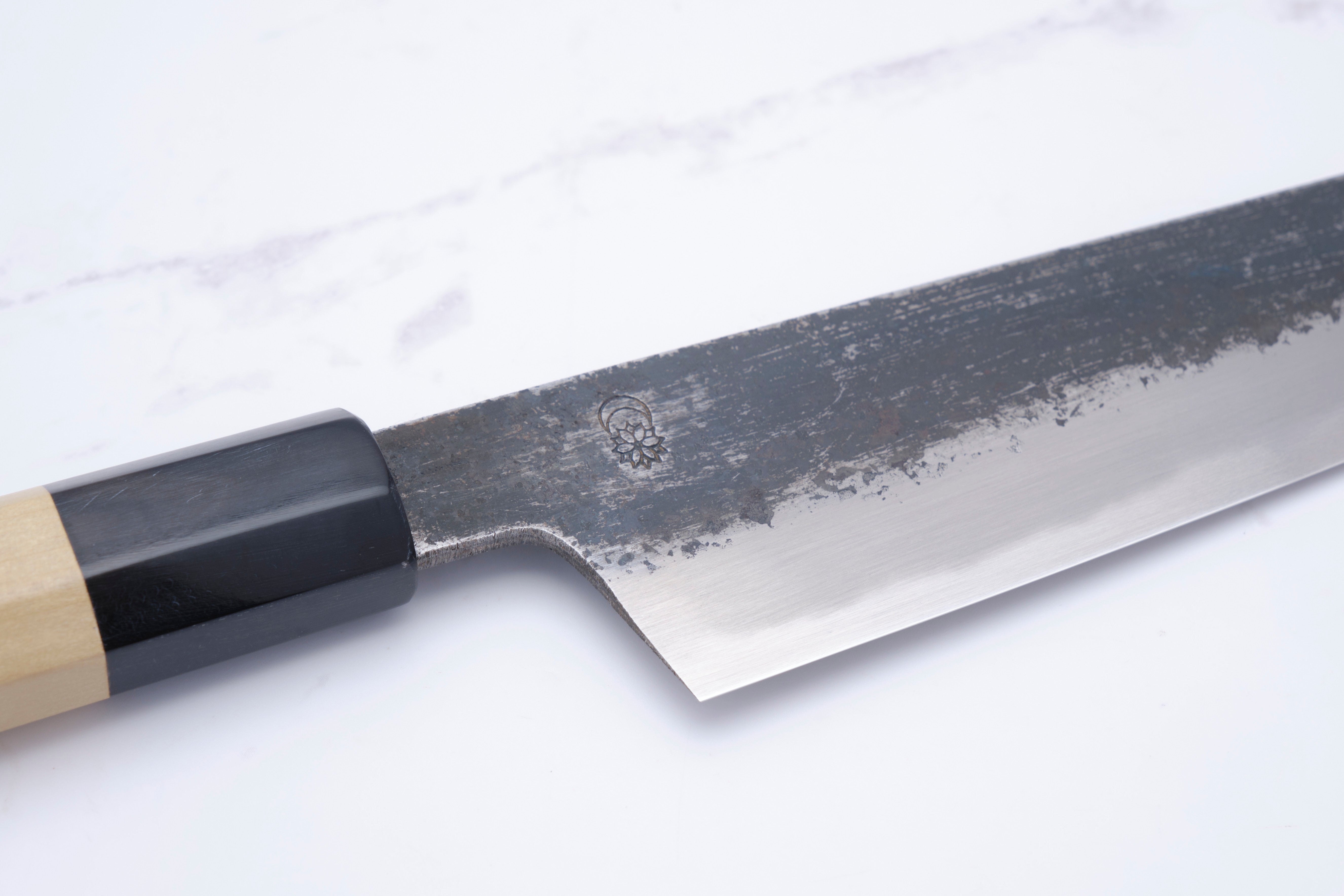 Sakai Kikumori Kikuzuki KU White 2 Bunka 180mm.