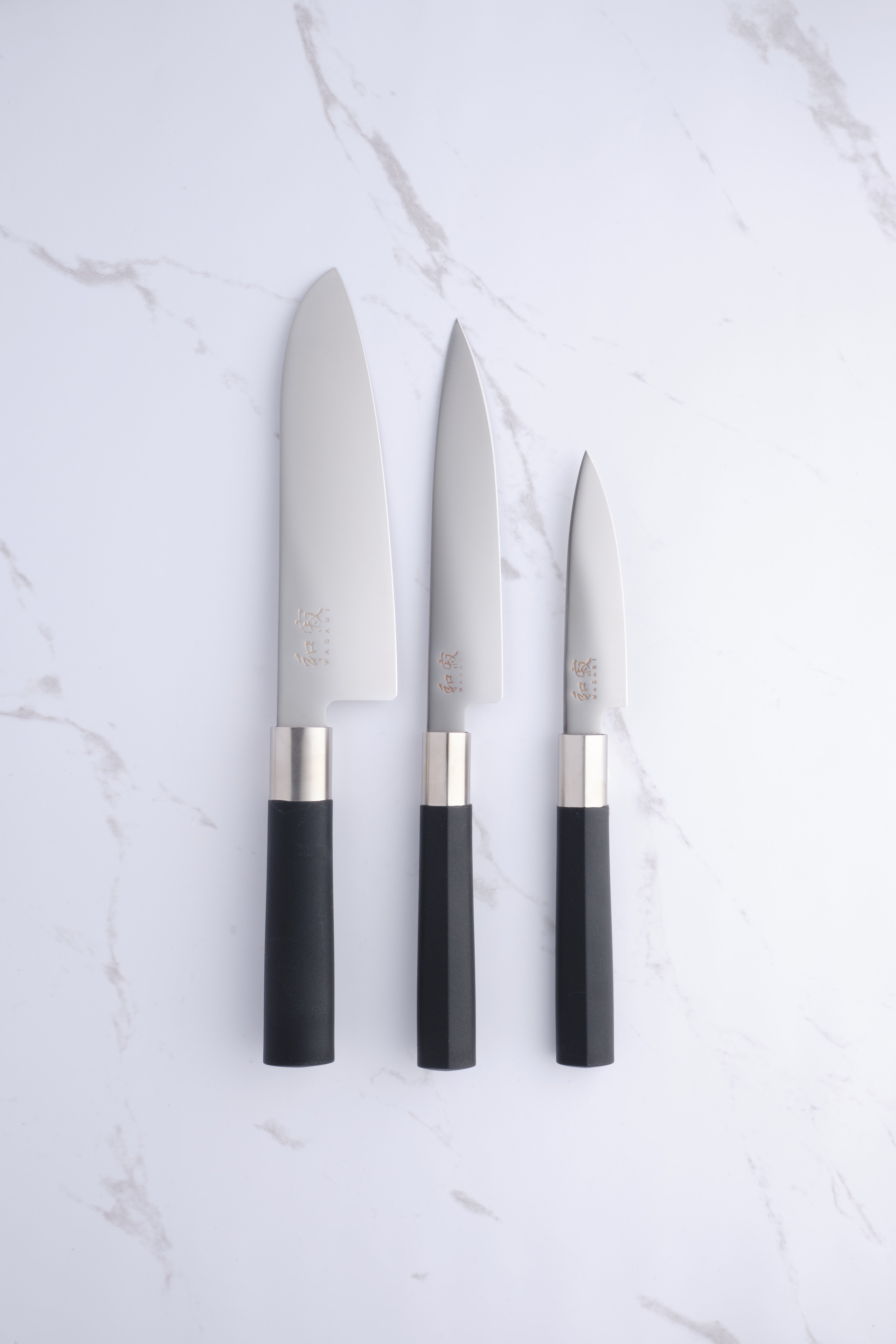 KAI - Wasabi Black Set with 3 parts - Santoku