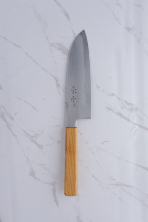 Kagekiyo White #2 Sakura handle - 170 mm Santoku