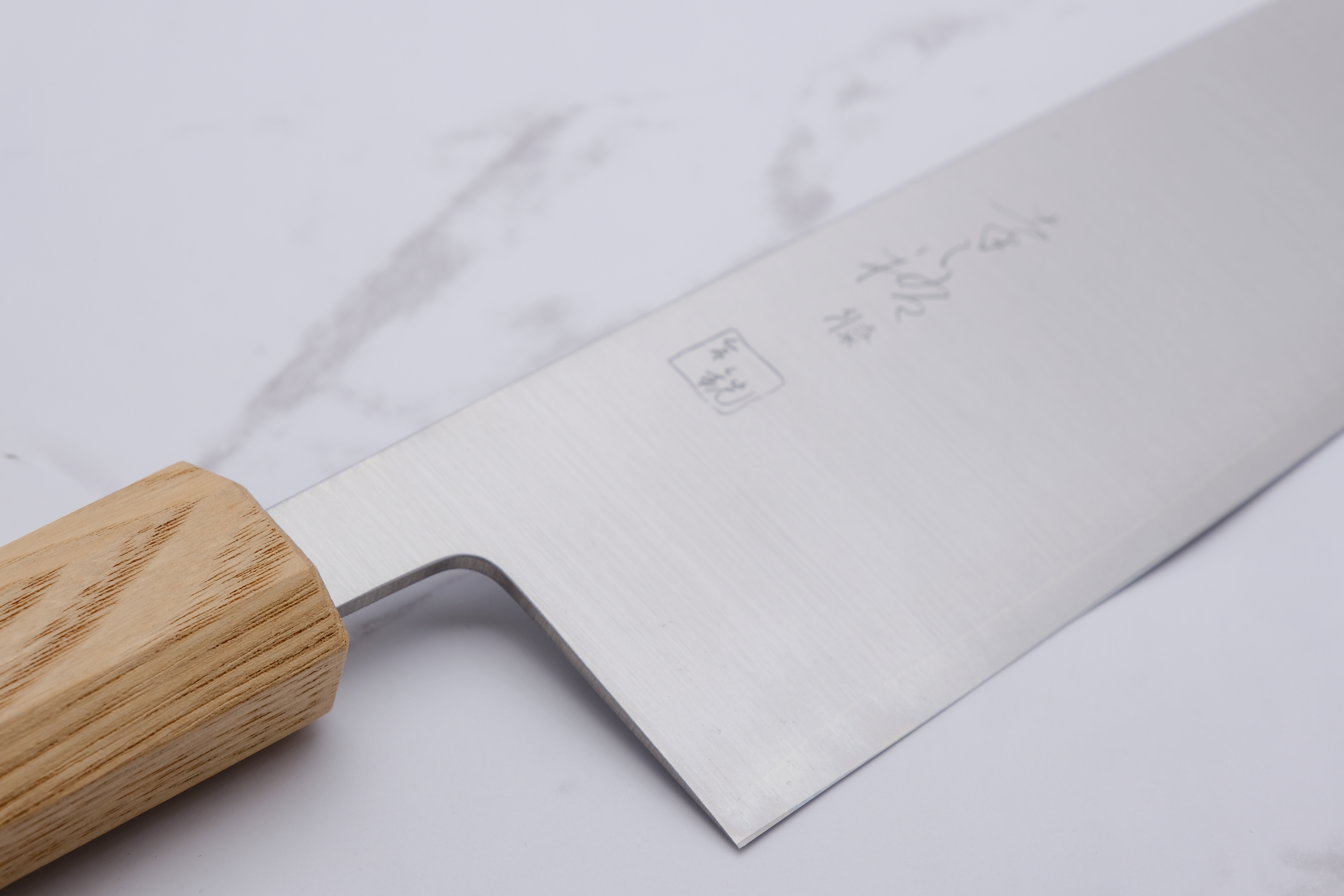 Konosuke GS+ 210mm K-Tip Gyuto - Khii Chestnut - Leather Saya