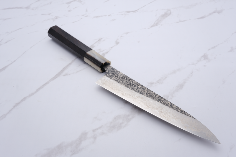 Konosuke Sanjo Black Damascus Petty 135 mm SLD - Ebony