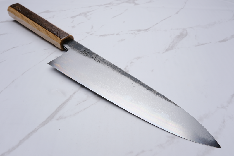 HADO Sumi 210 mm Gyuto Blue #1 Damascus