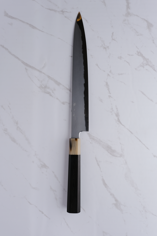 Tetsujin Hamono Blue #2 240mm. Sujihiki - Ebony