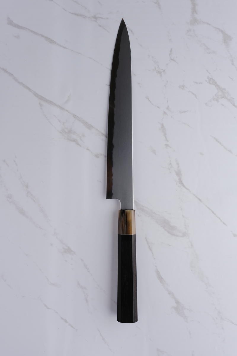 Tetsujin Hamono Blue #2 240mm. Sujihiki - Ebony