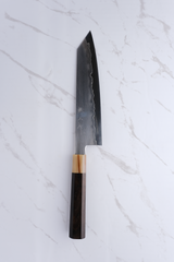 Tetsujin Hamono Ginsan Ukiba 210mm. Kiritsuke Gyuto - Ebony