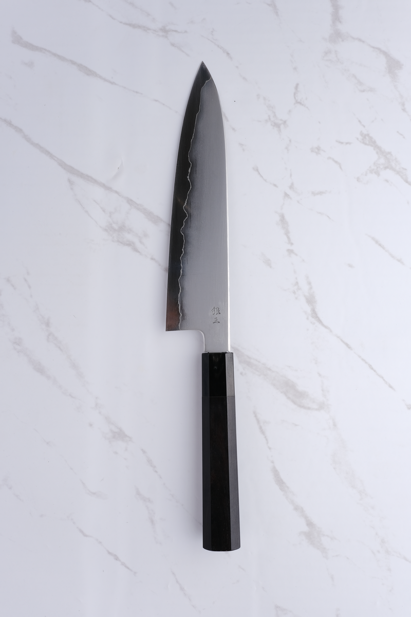 Tetsujin Hamono Ginsan Kasumi 210mm. Gyuto - Ebony