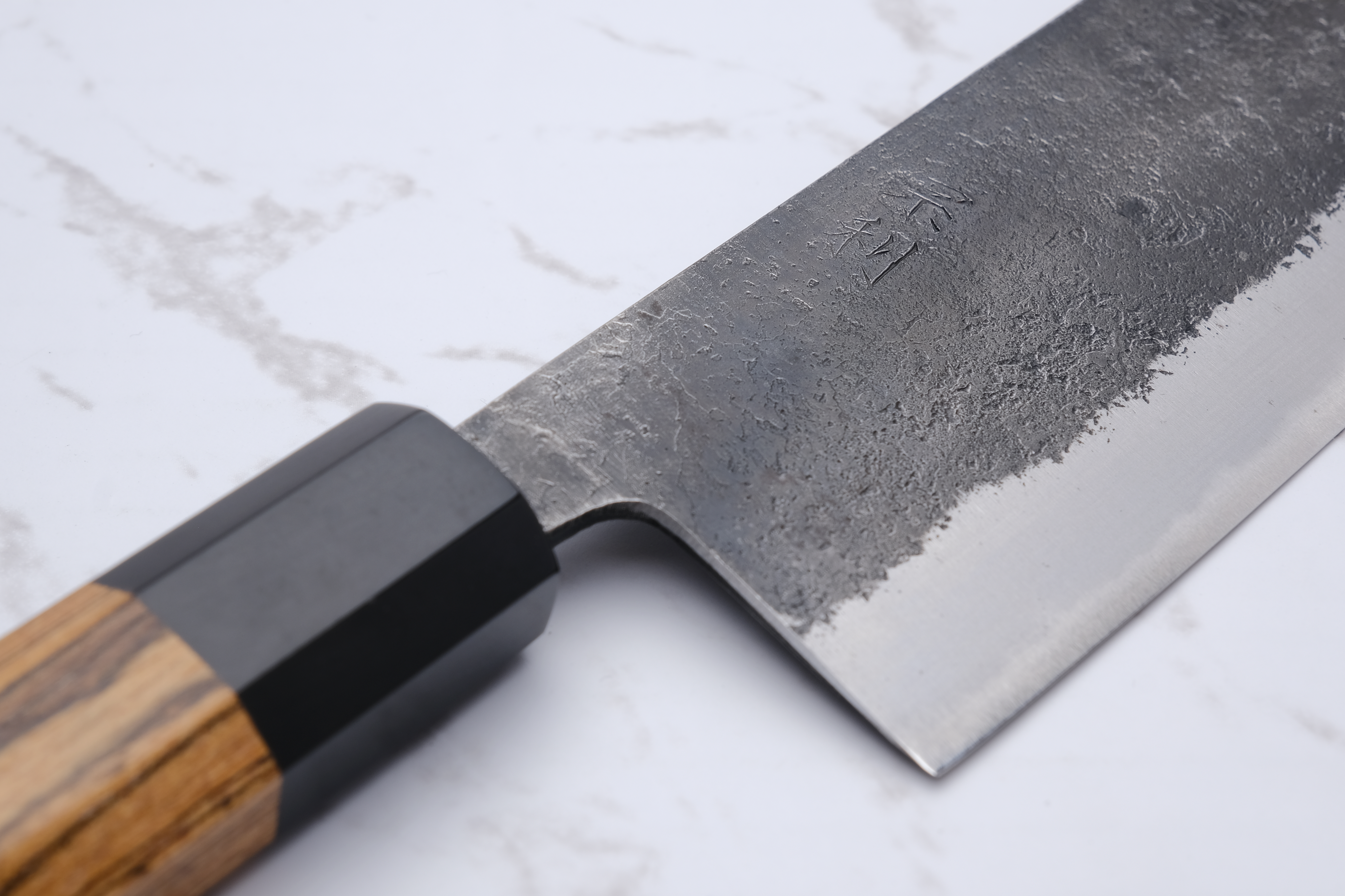 Munetoshi Black Nashiji 165 mm Nakiri - Shirogami #2